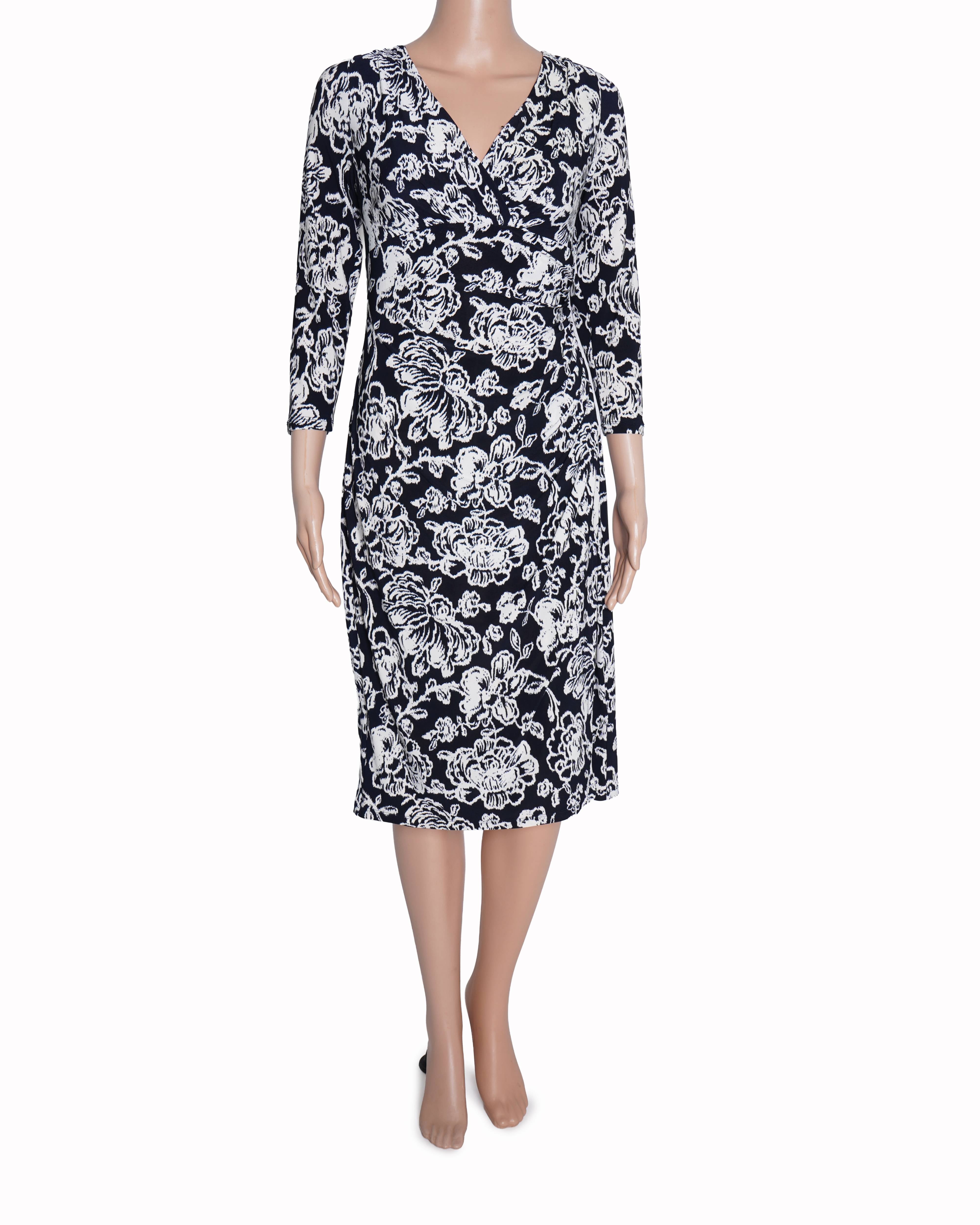 Lauren Ralph Lauren Floral Black & White Dress
