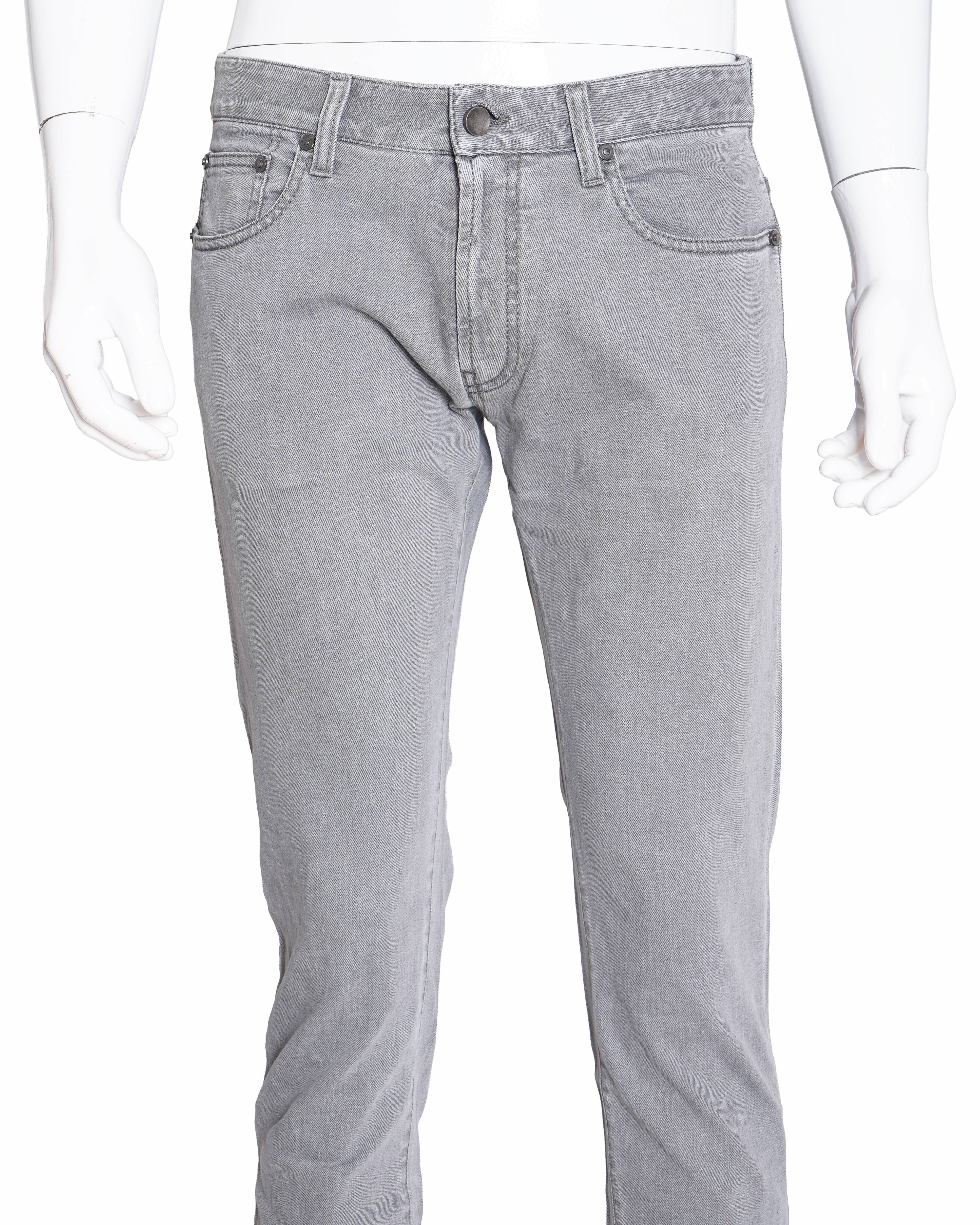 Giorgio Armani Men's Slate Grey Slim-Fit Jeans