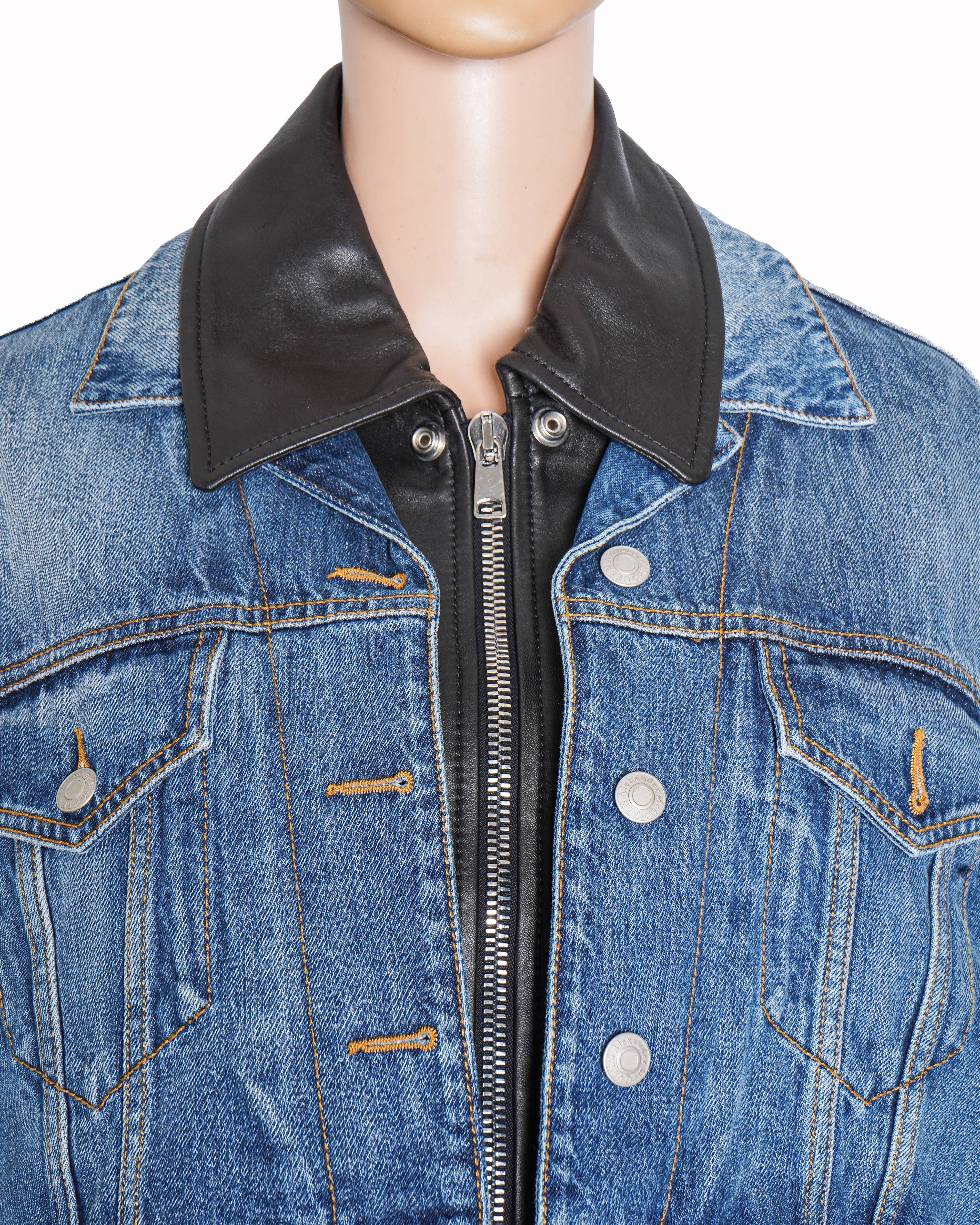 Alexander McQueen Hybrid Aviator Denim Jacket