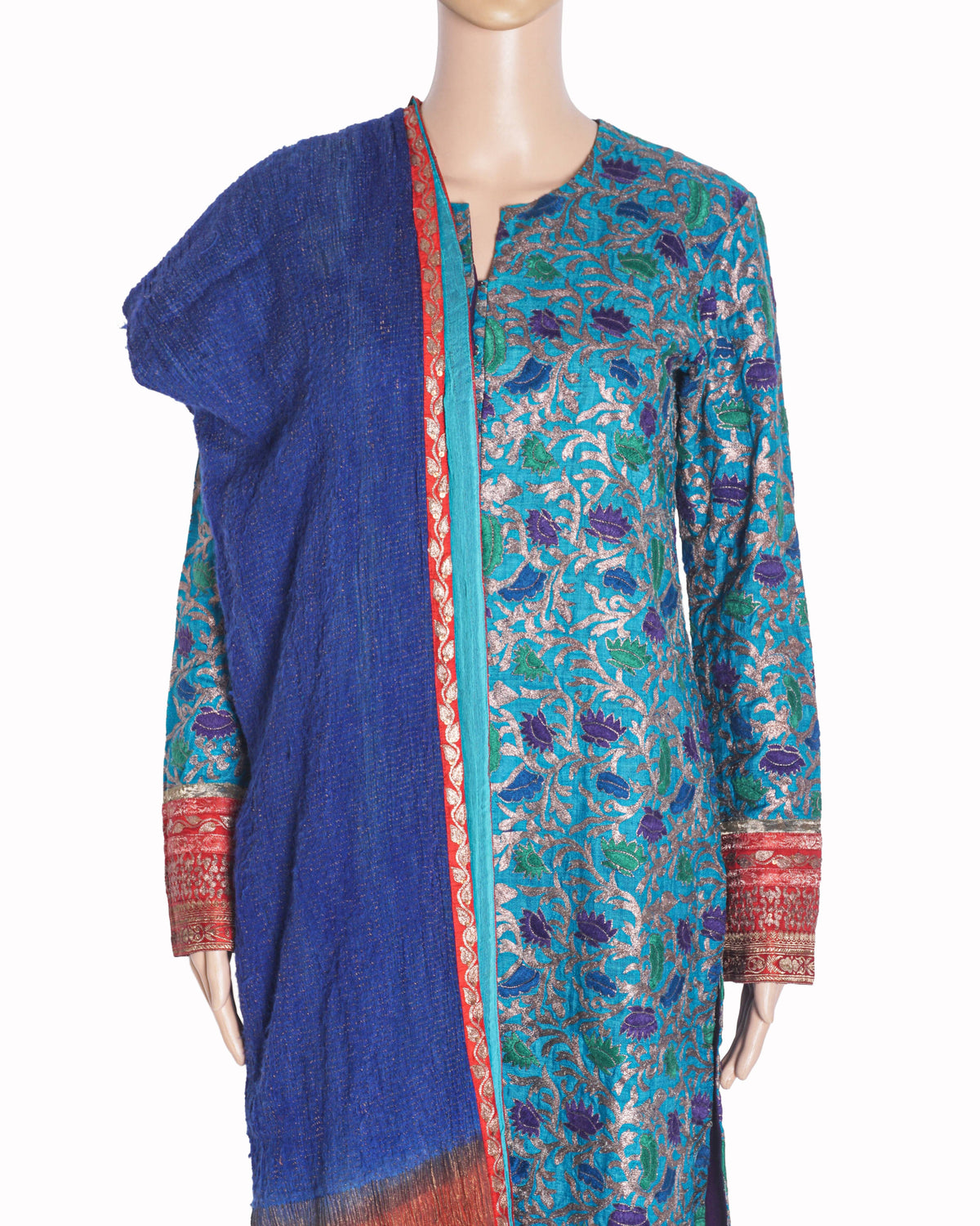 Sabyasachi Brocade Tunic with Pants and Dupatta Set