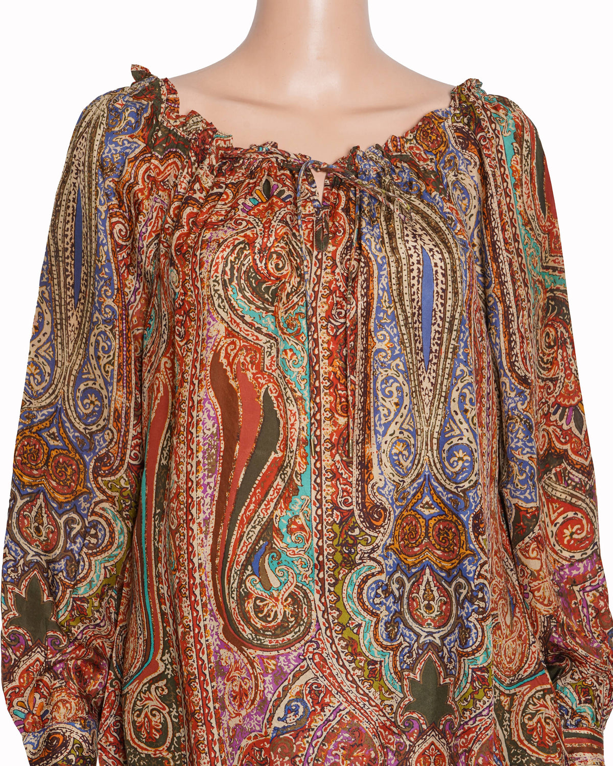 Ralph Lauren Orange Paisley Blouse