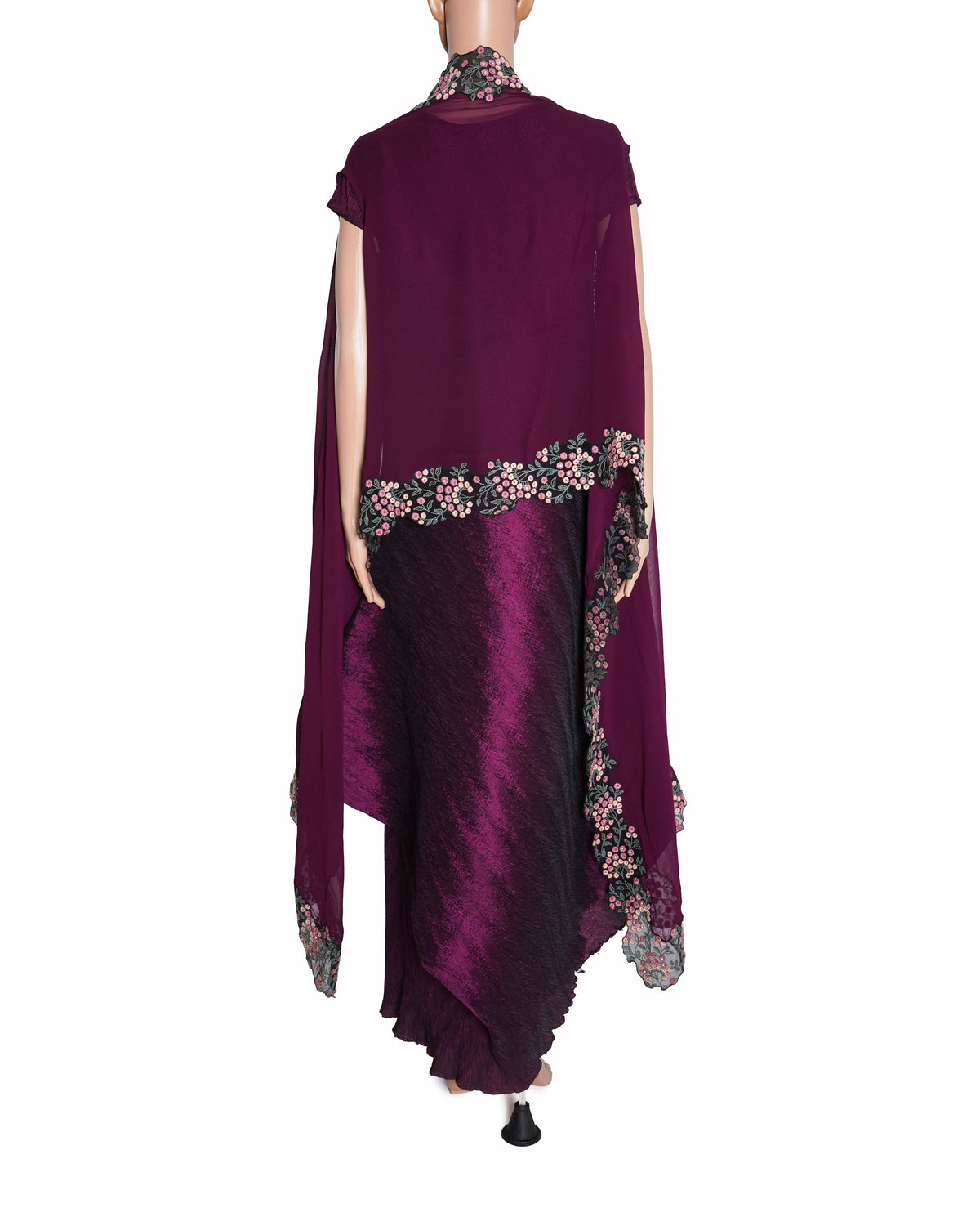 Kavita Bhartiya Textured Silk Kurta & Embroidered Cape Set