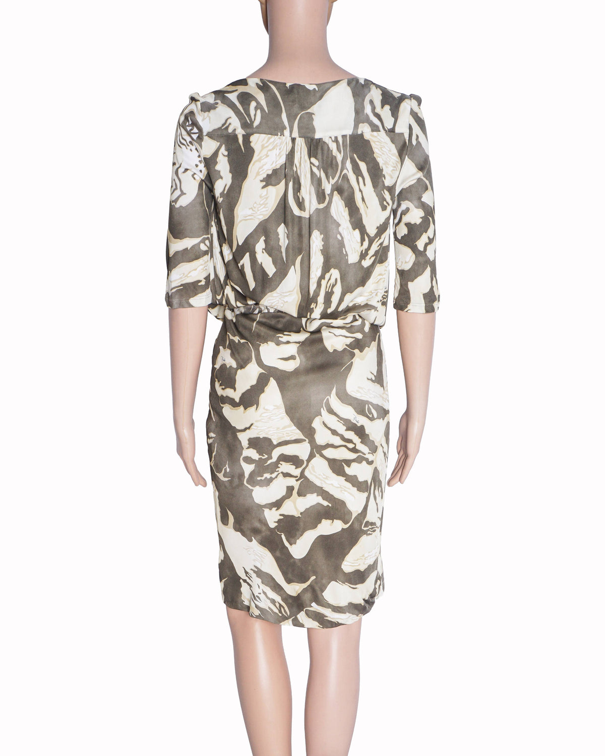 Emilio Pucci Olive Green Printed Mini Dress
