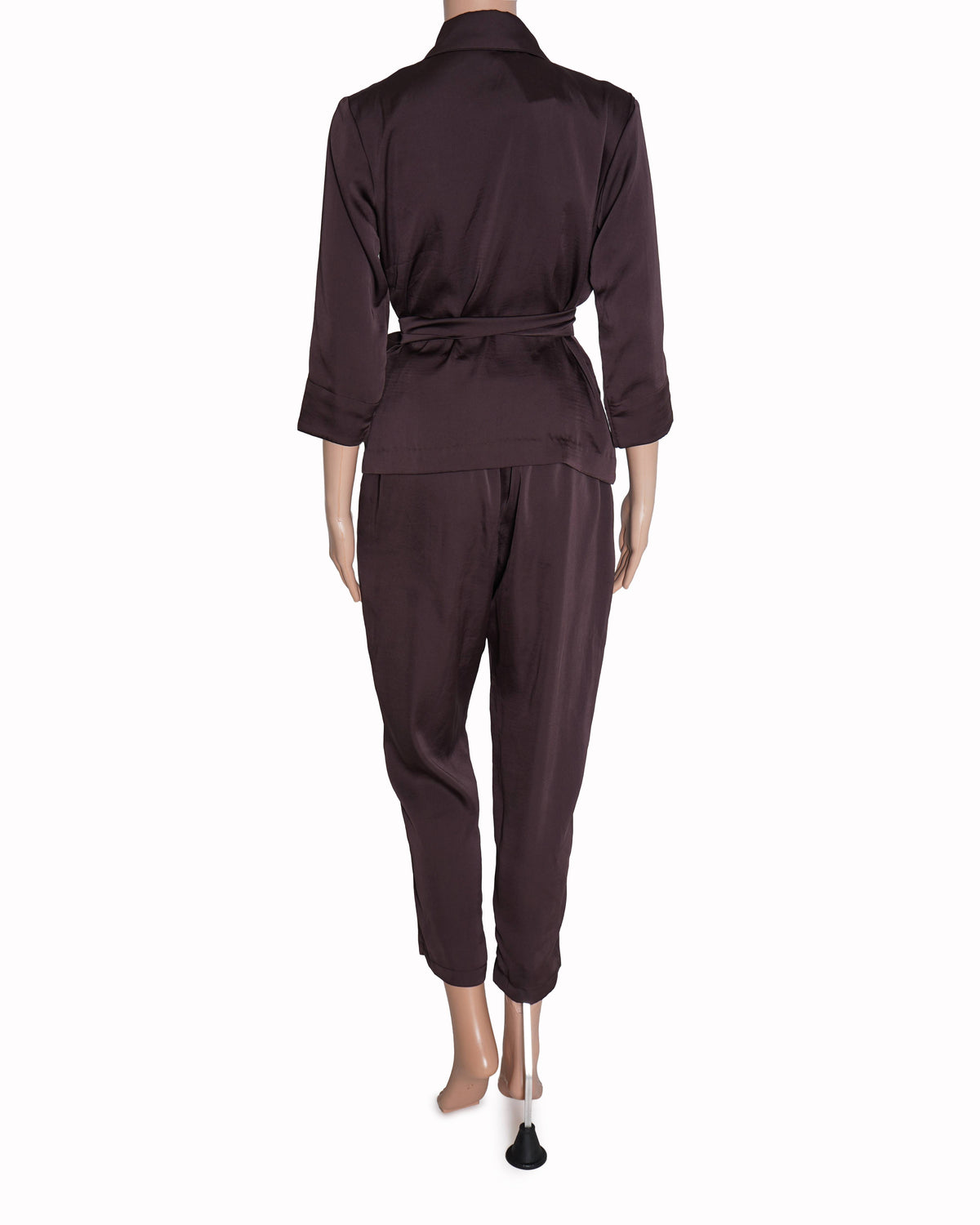 Kargha Chocolate Brown Satin Co-ord Set
