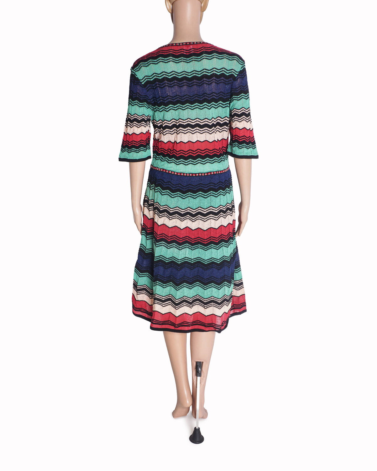 M Missoni Multicolor Zig-Zag Knit Dress