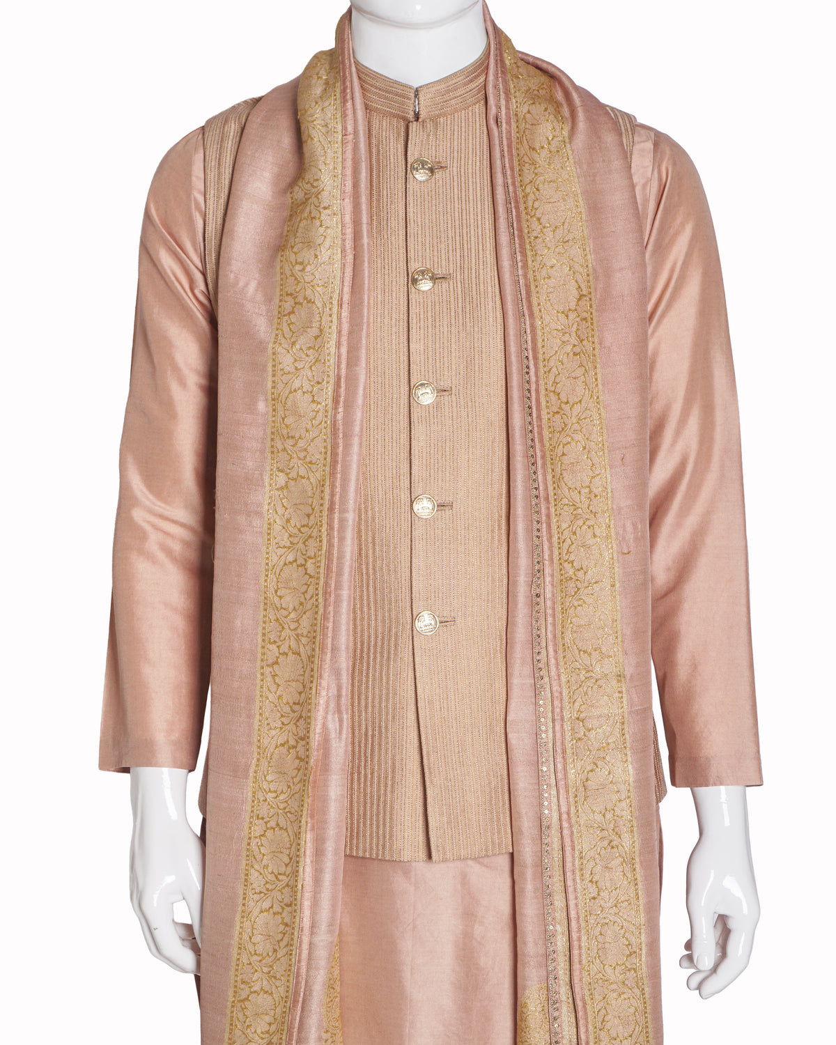 Sabyasachi Blush Pink Silk Kurta Set of 4 for Men