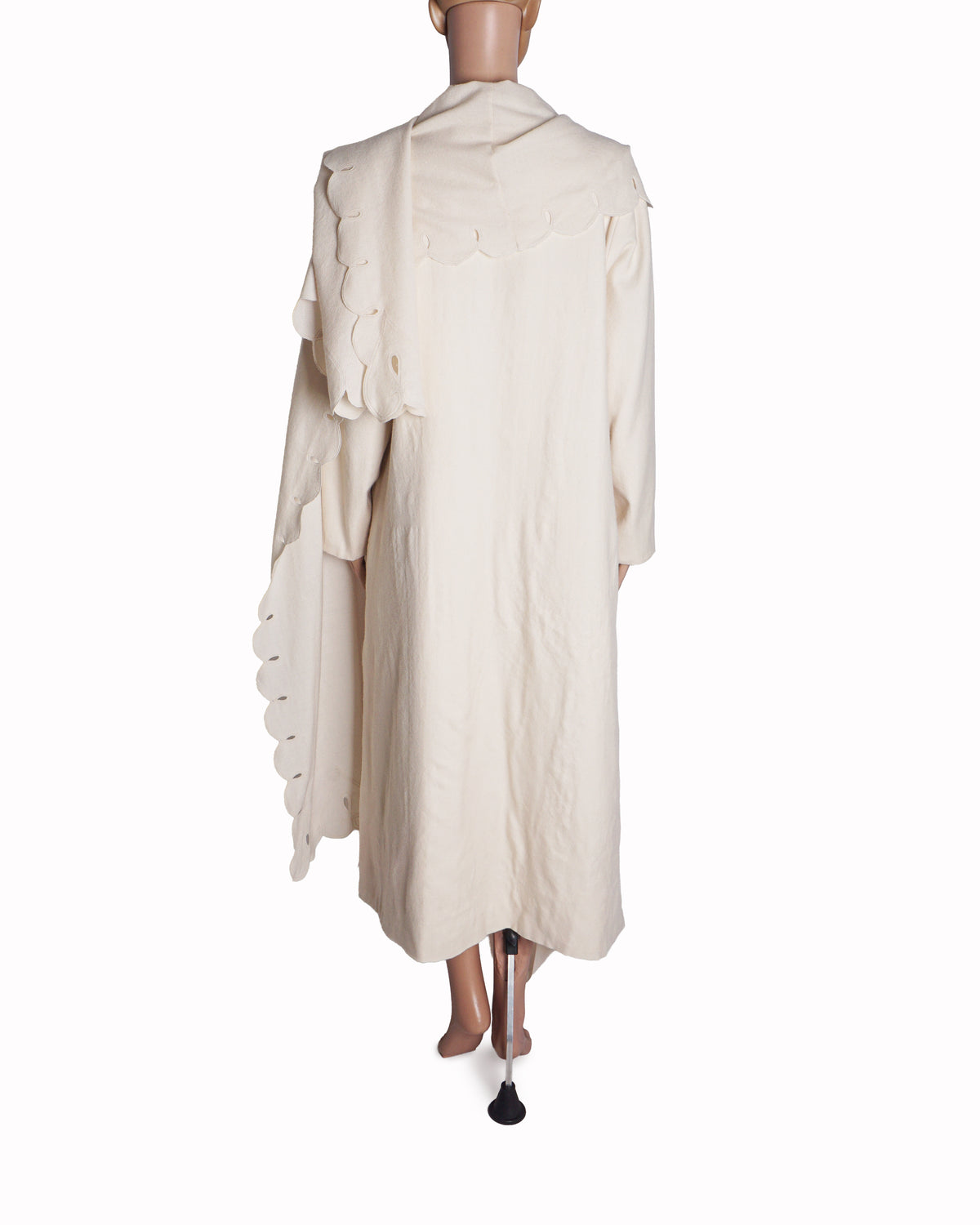 AMPM Ivory Seba Asymmetric Dress & Scalloped Cut-Work Jacket Set