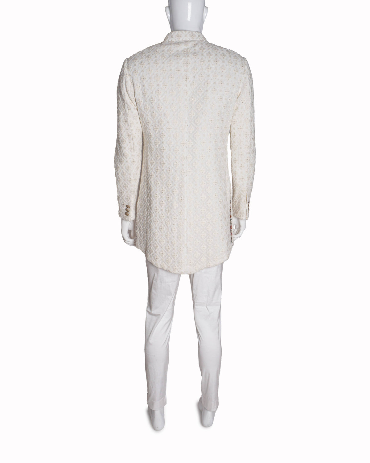 Dori By Arjan Dugal Embroidered Ivory Achkan Kurta Set