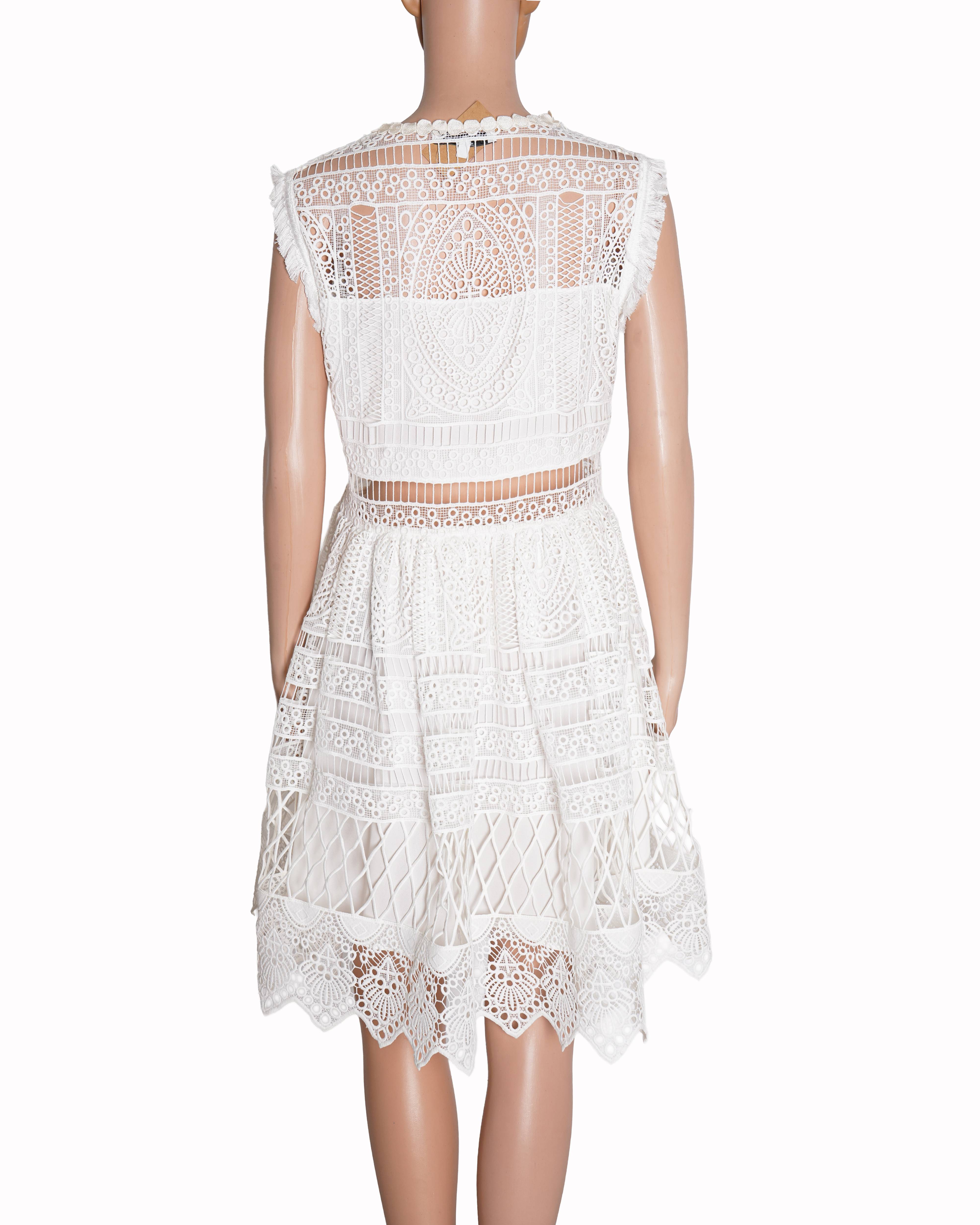Alexis Lace Dress In White