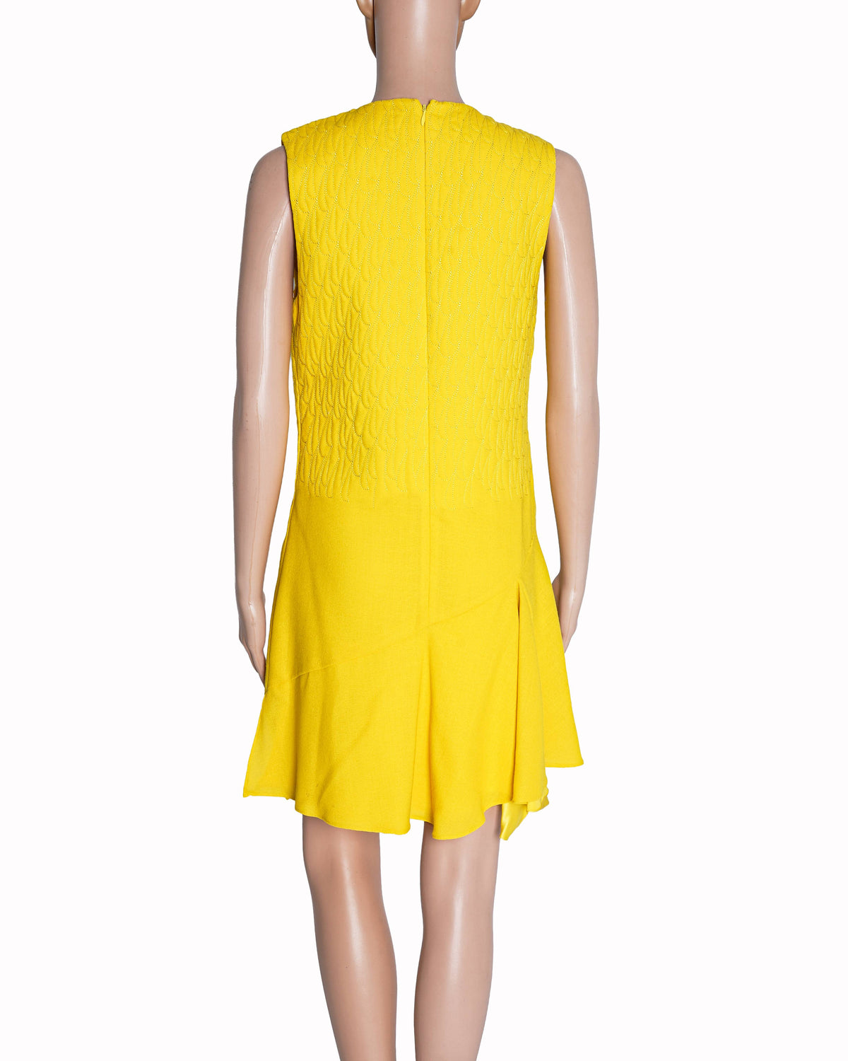 Christian Dior Yellow Structured Mini Dress