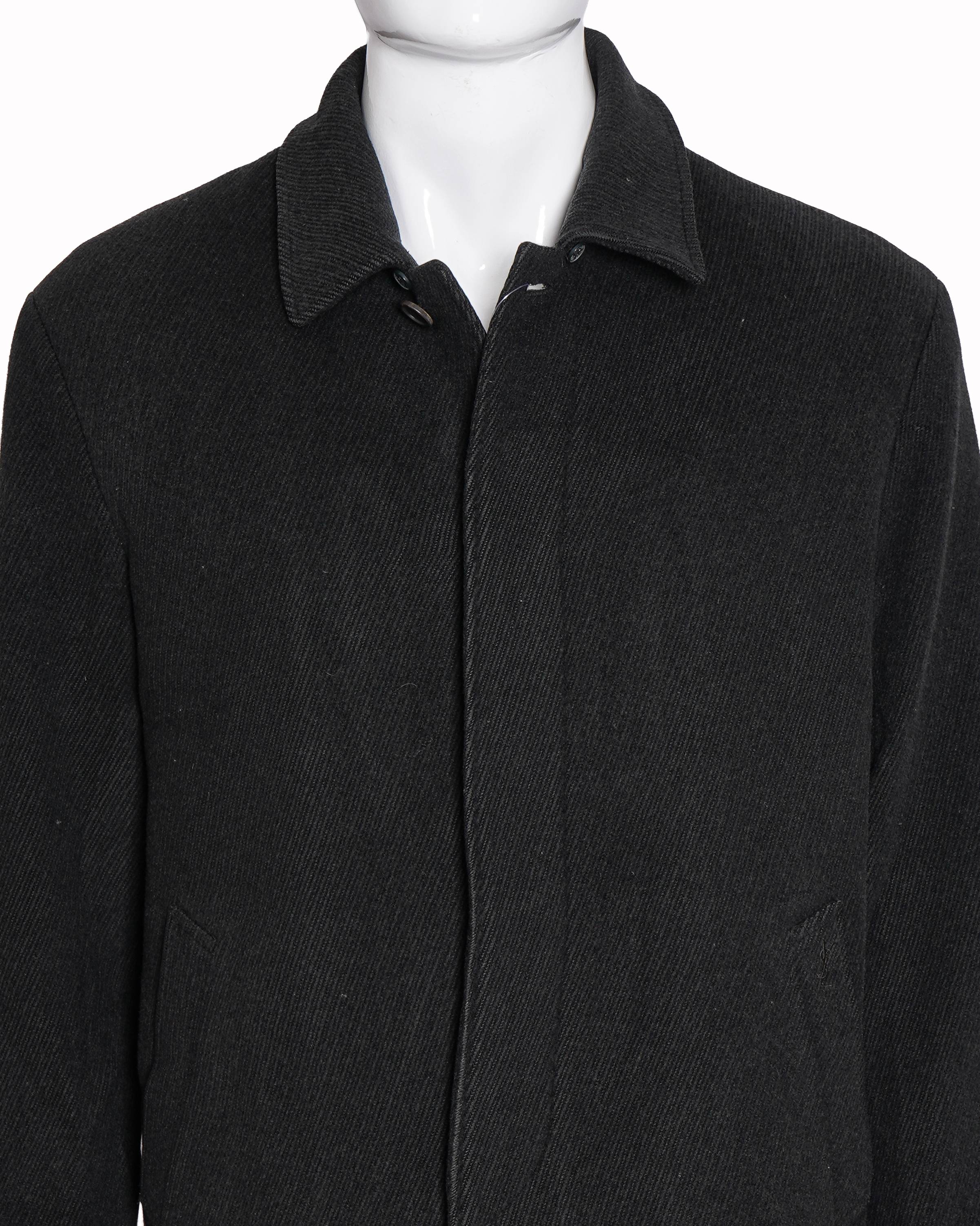 Saint Laurent Grey Lapel Jacket