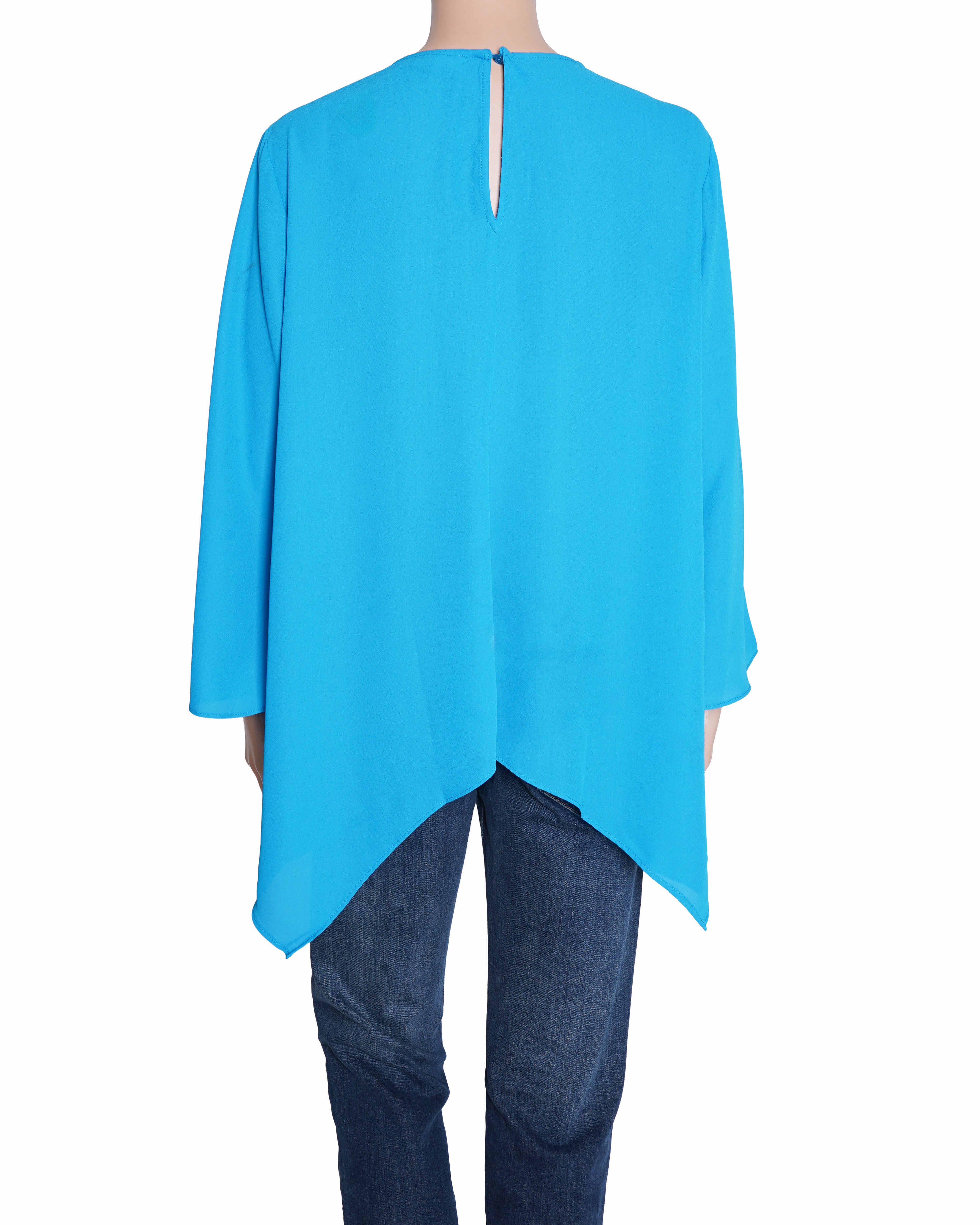 Michael kors blue assymetric top