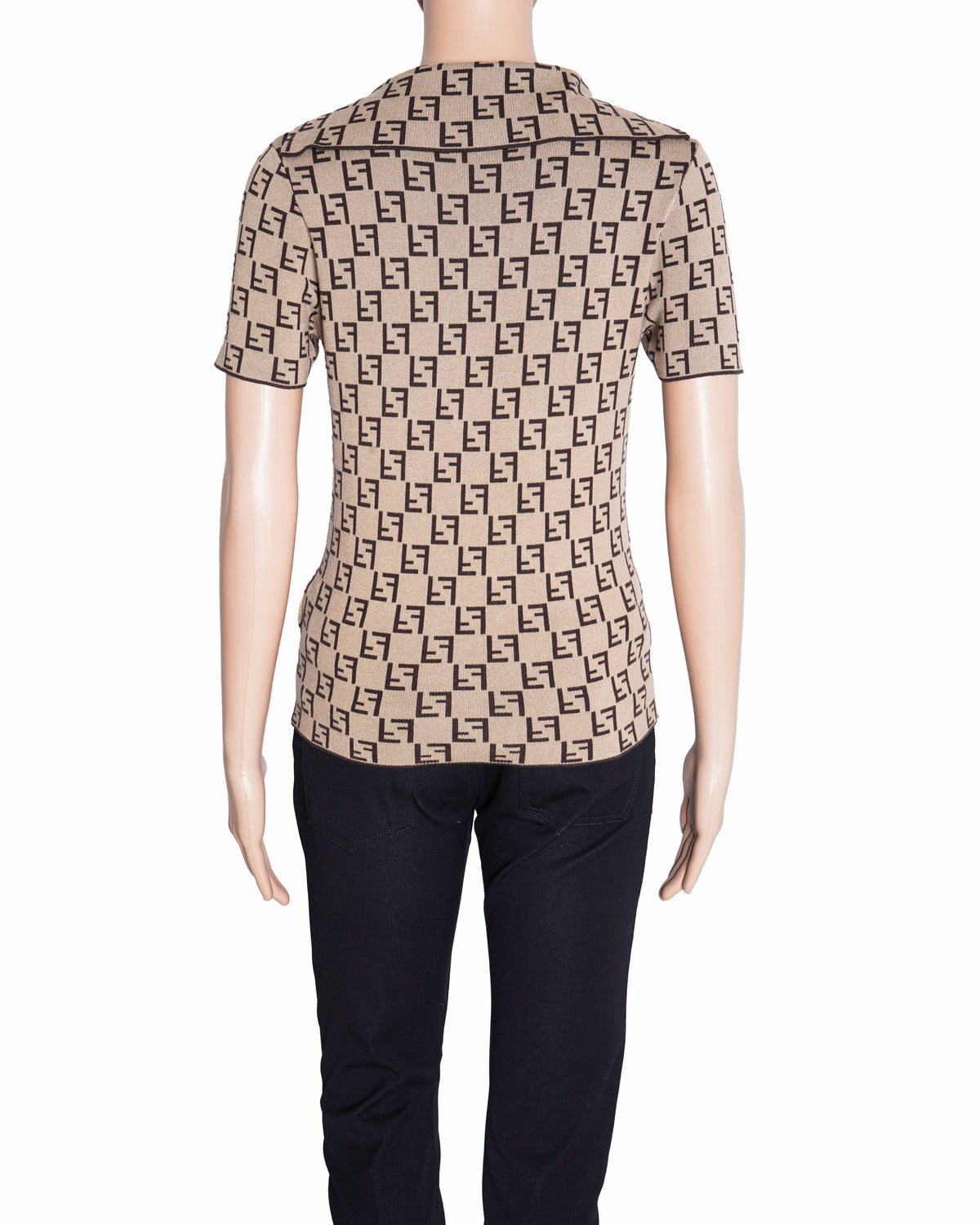 Fendi ff brown knitted pullover