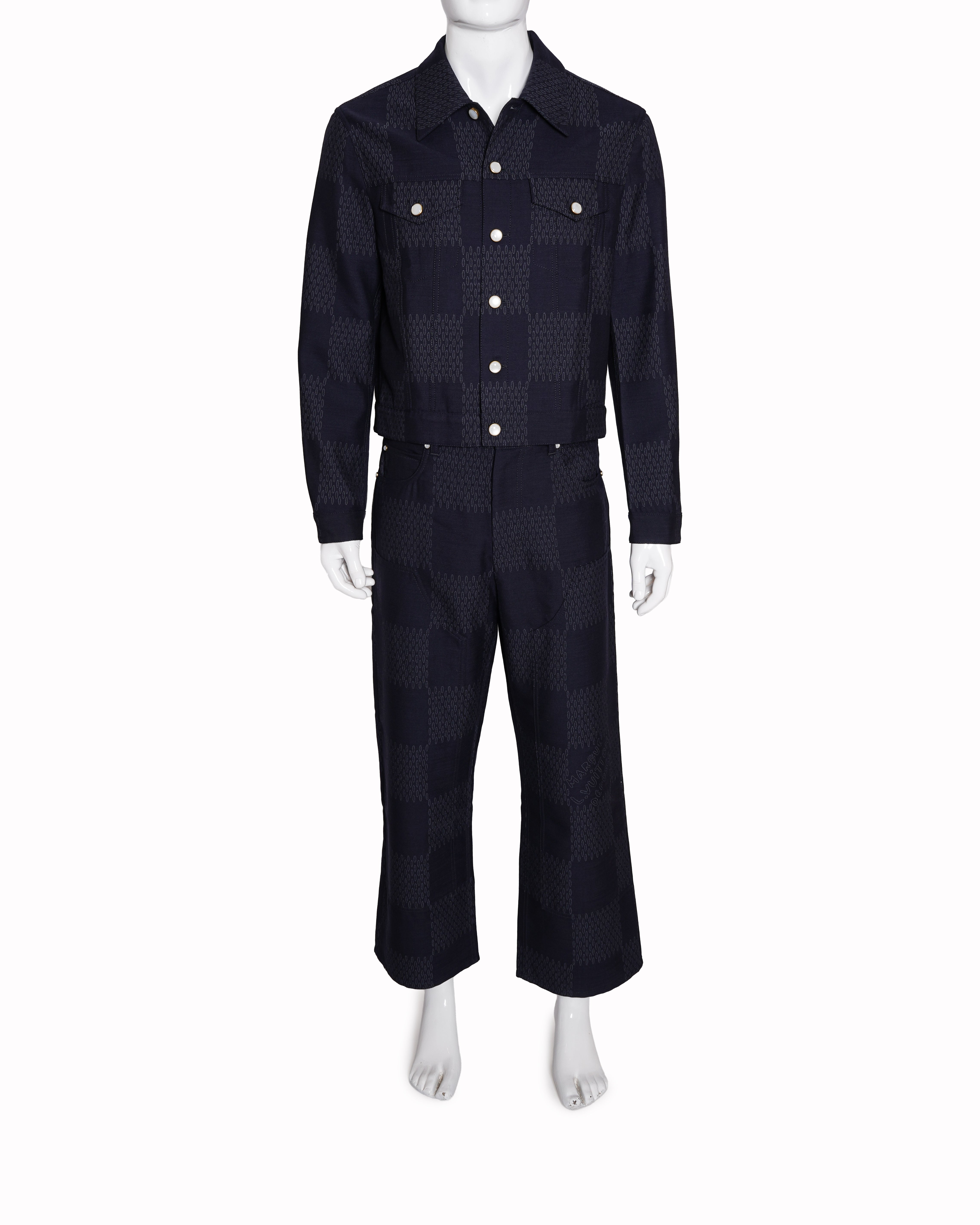 New Louis vuitton damier tailored trucker jacket with pants