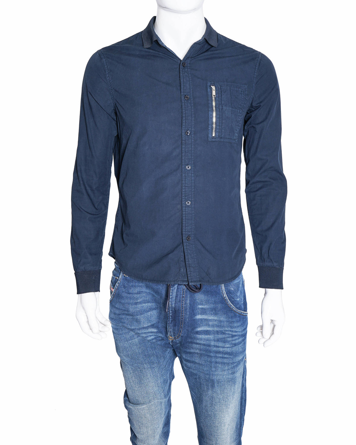 Armani Exchange black shirt with zipper details