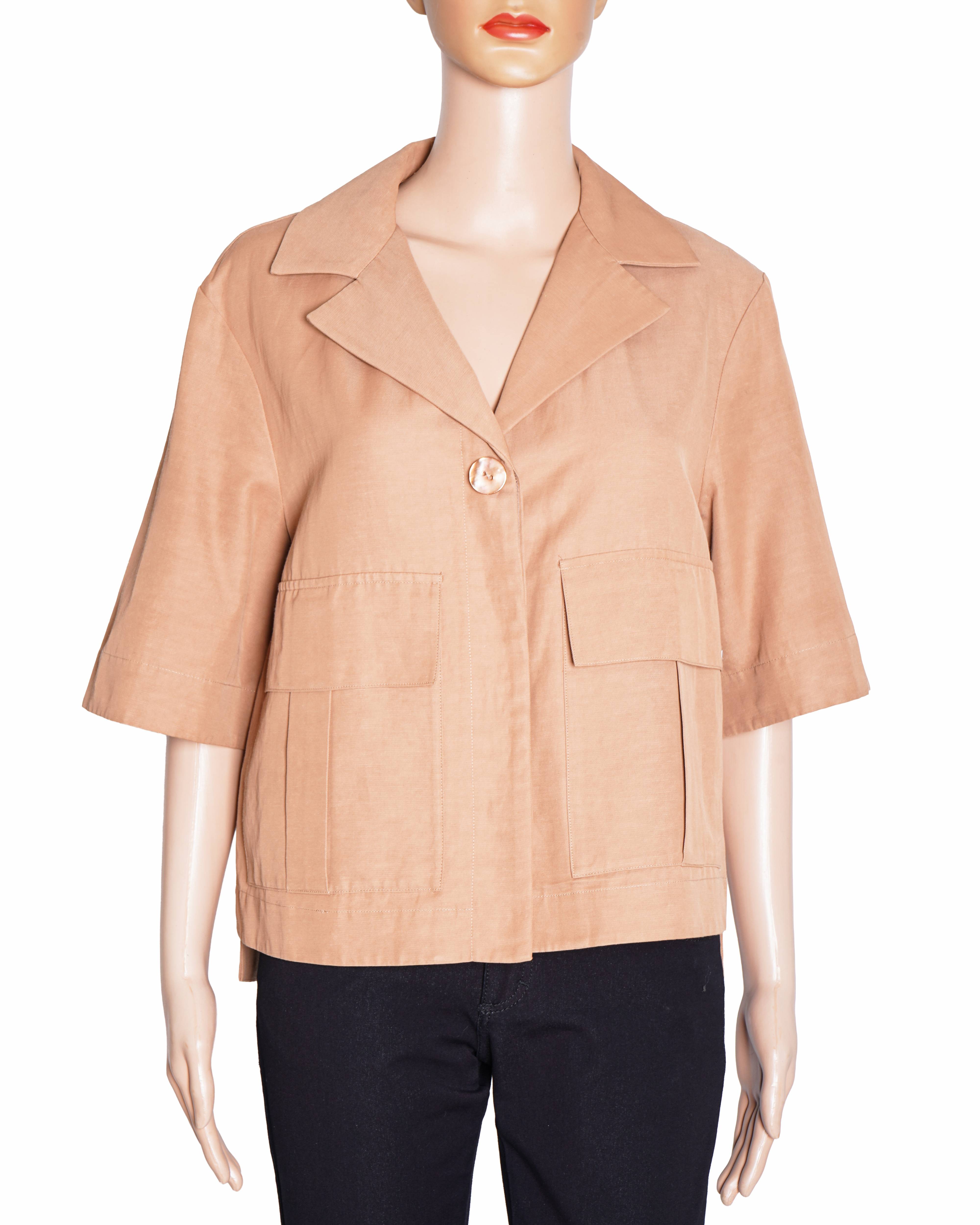 Purificacion Garcia Peak Colar Jacket In Brown