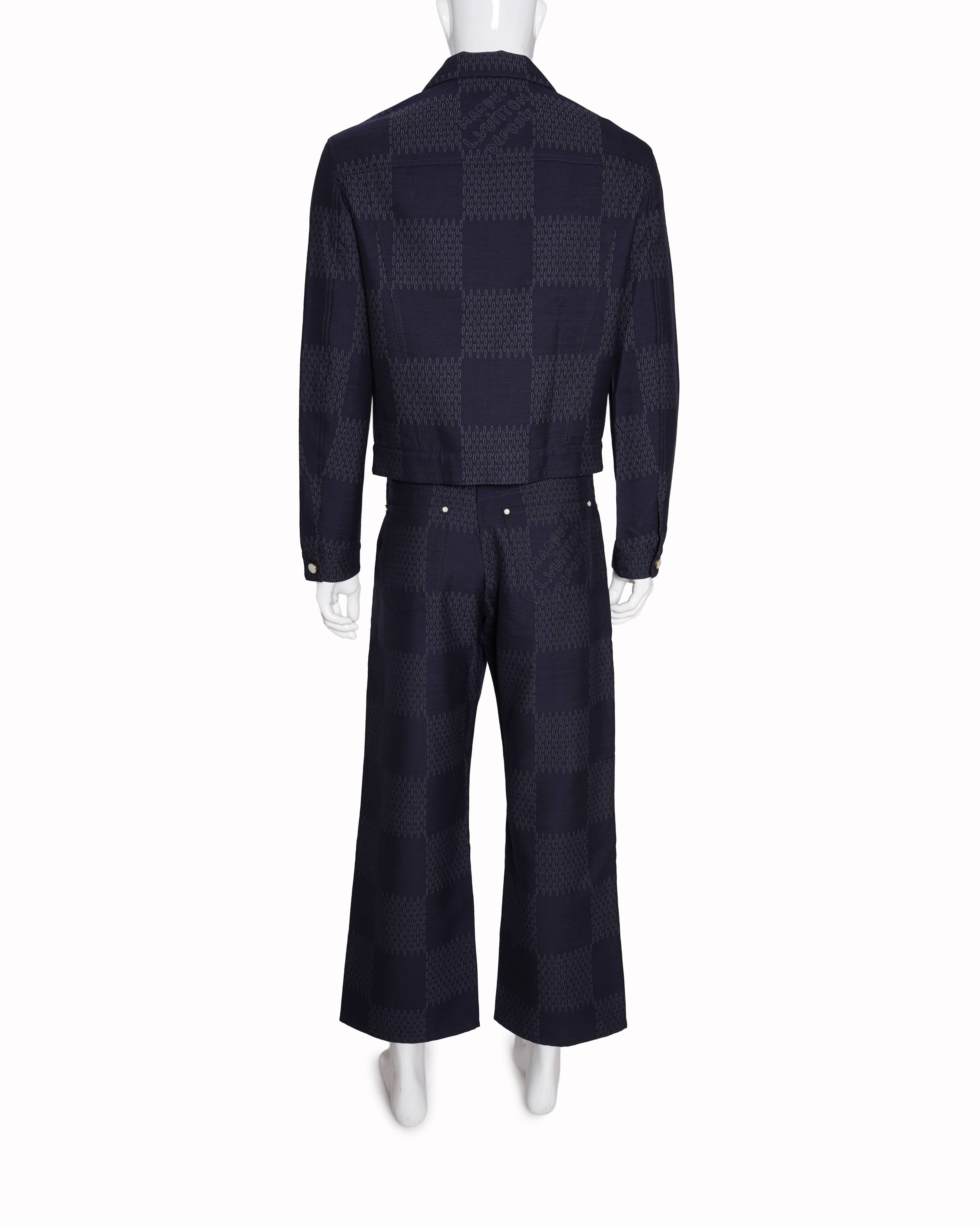 Christian Dior oblique cotton denim jacket with pants