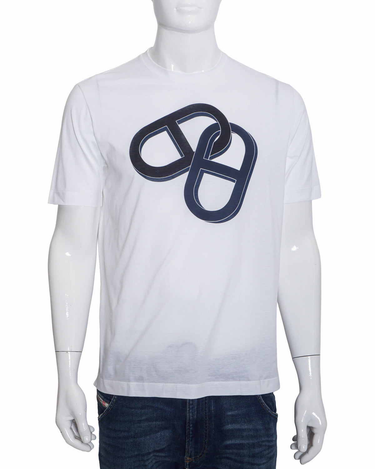 Hermès White Chaine d'Ancre Graphic Men's T-Shirt
