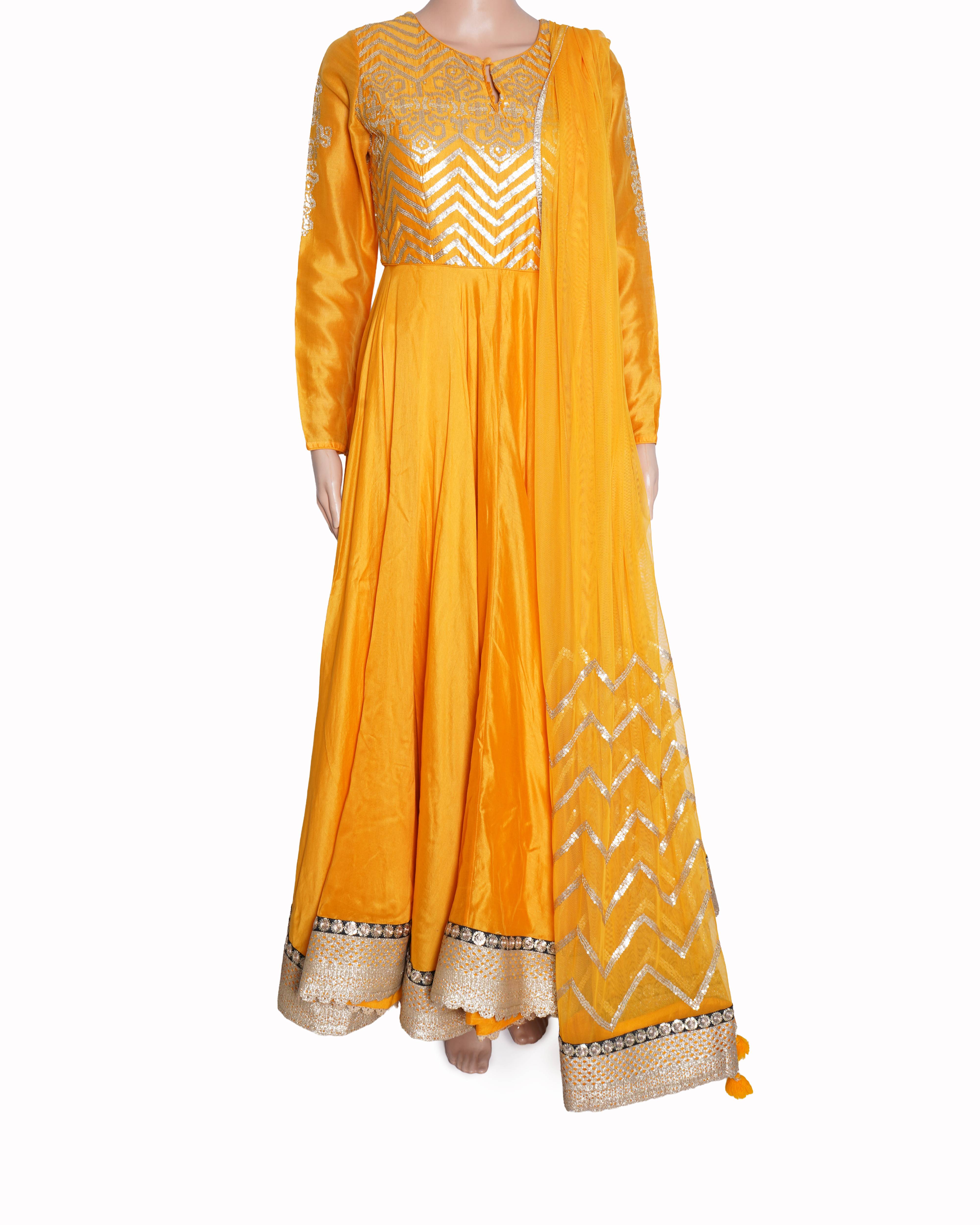 Varun & Nidhika Yellow Anarkali set