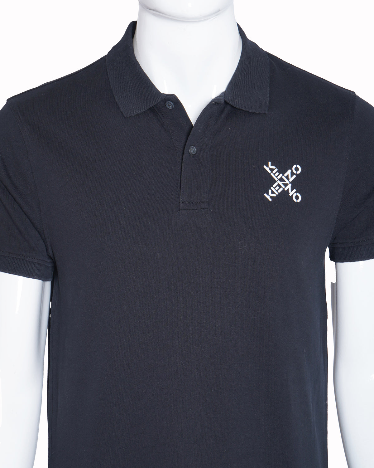 Kenzo black men's solid polo tshirt