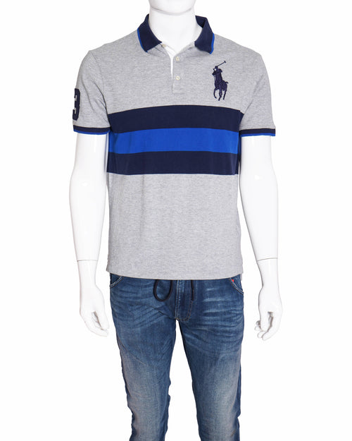 Polo Ralph Lauren Men's T-shirt In Grey With Blue Accent