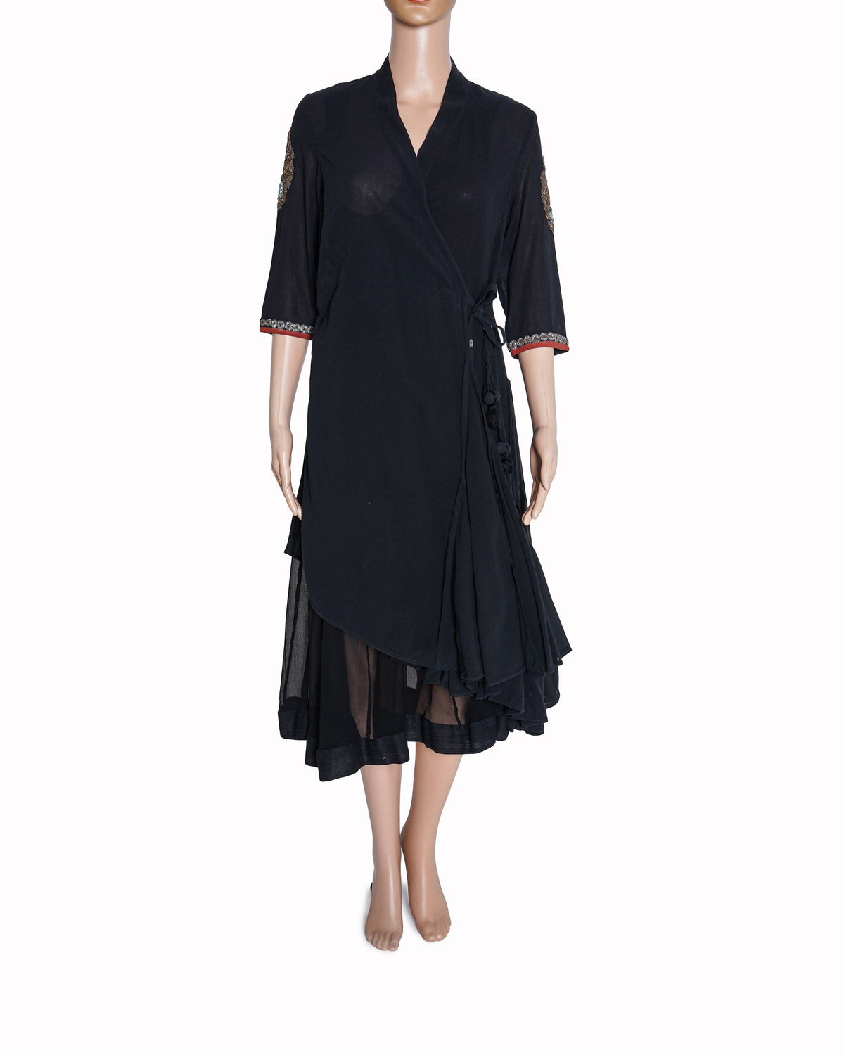 Sabyasachi Black Wrap Tunic Dress