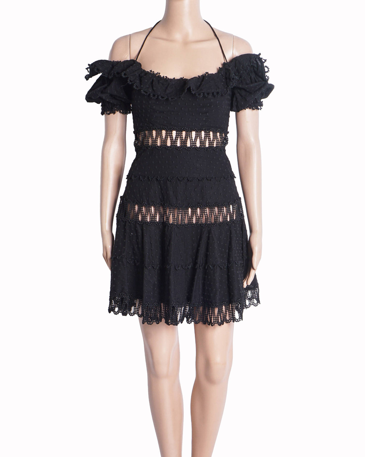 Zimmermann Melody Off-Shoulder Mini Dress