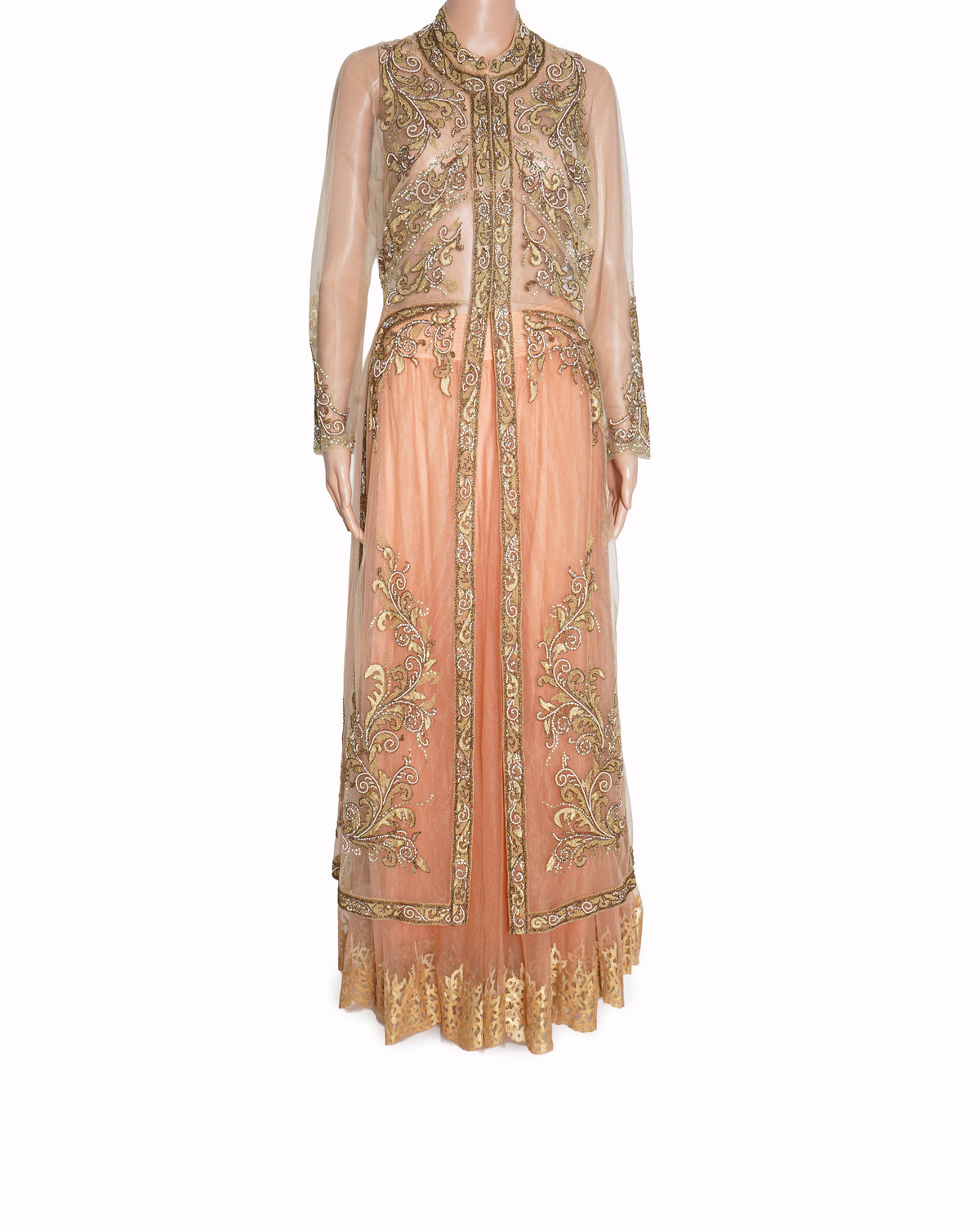 Geisha designs lehenga with sheer long top