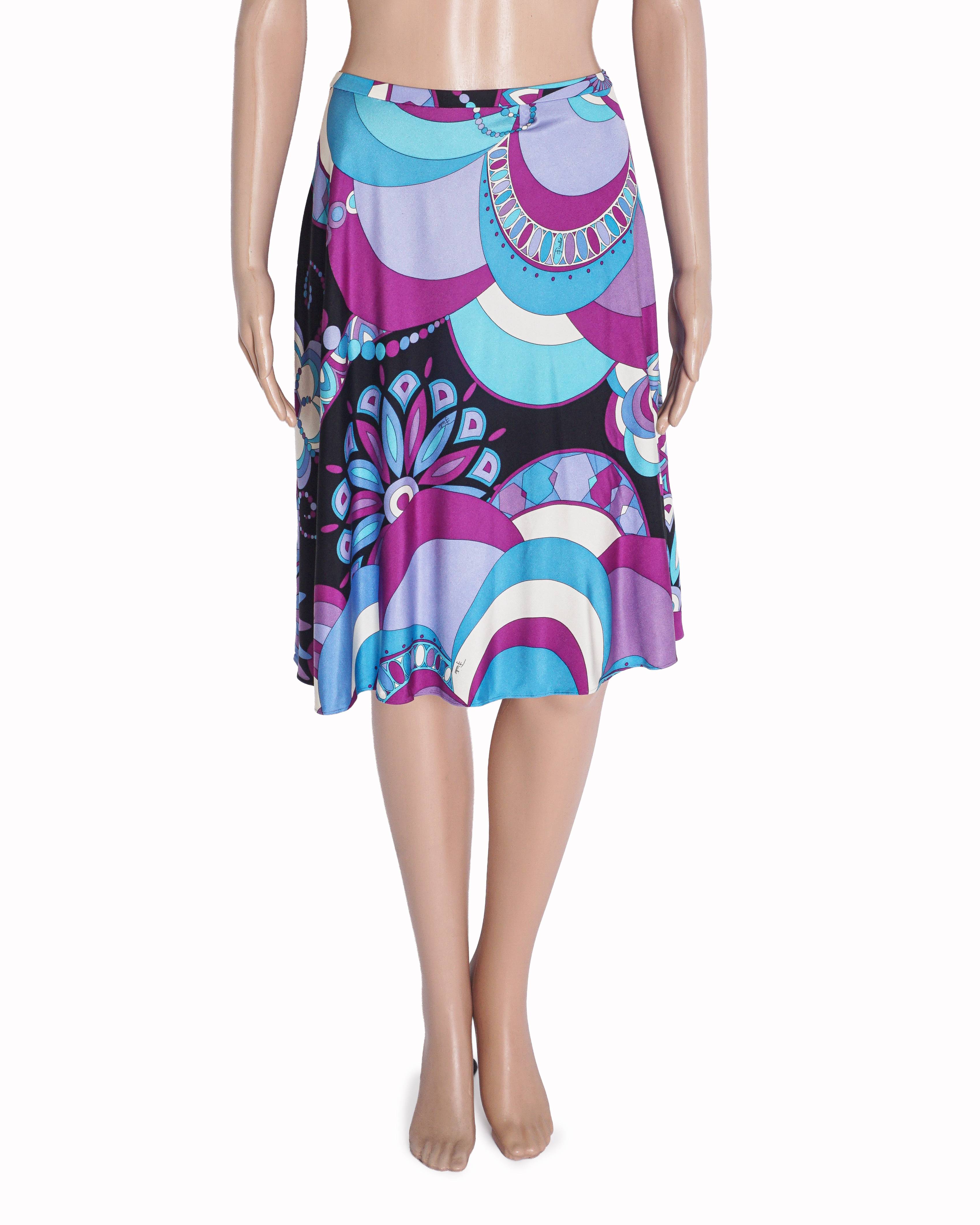 Emilio Pucci Printed Silk Jersey Skirt