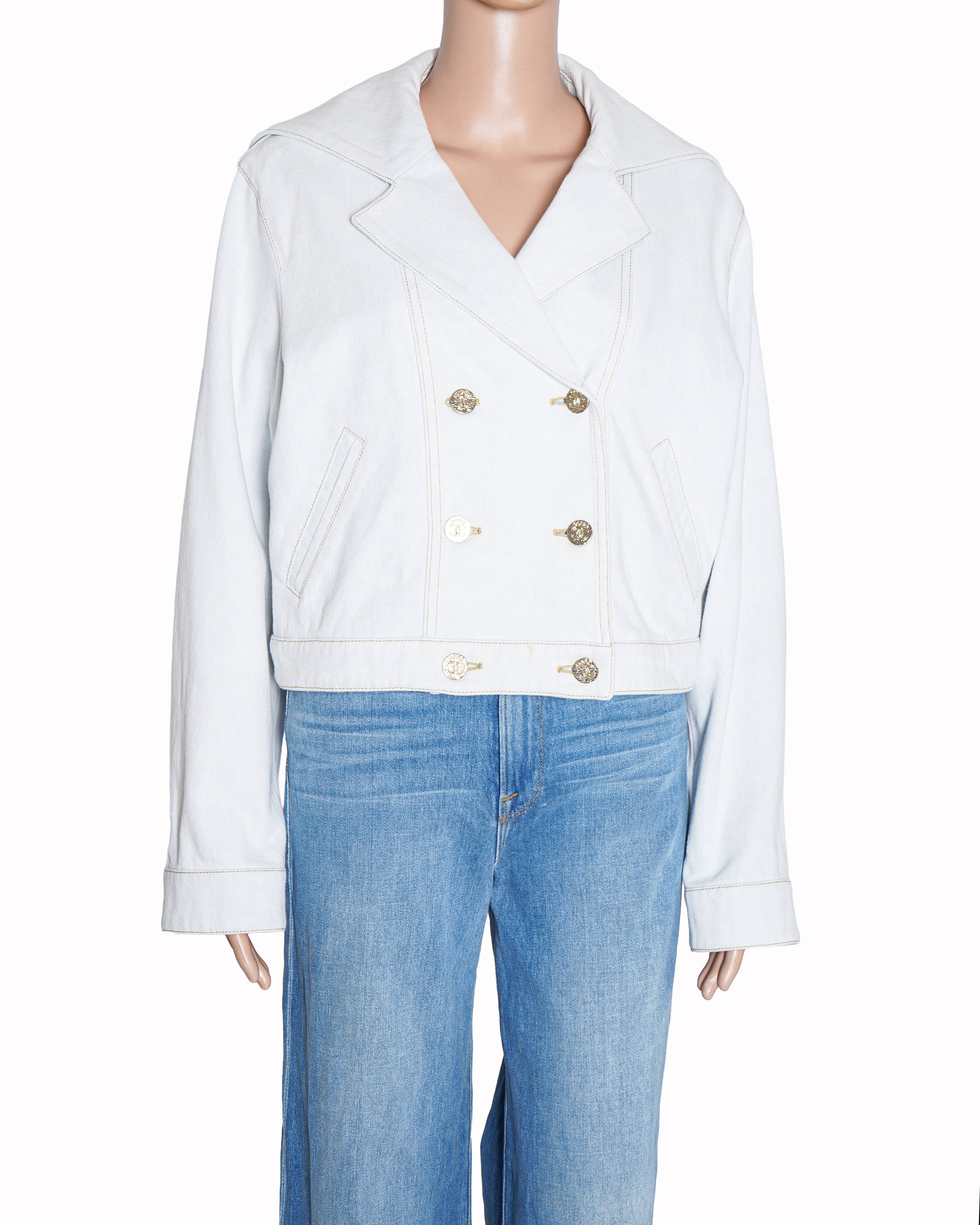 Chanel Sailor Collar Denim Jacket