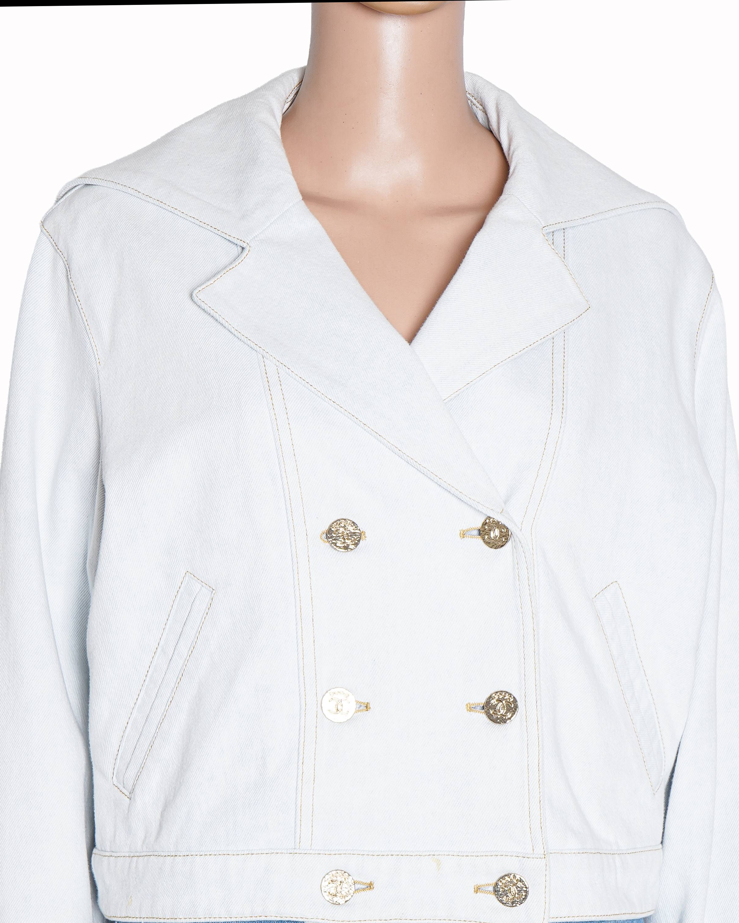 Chanel Sailor Collar Denim Jacket