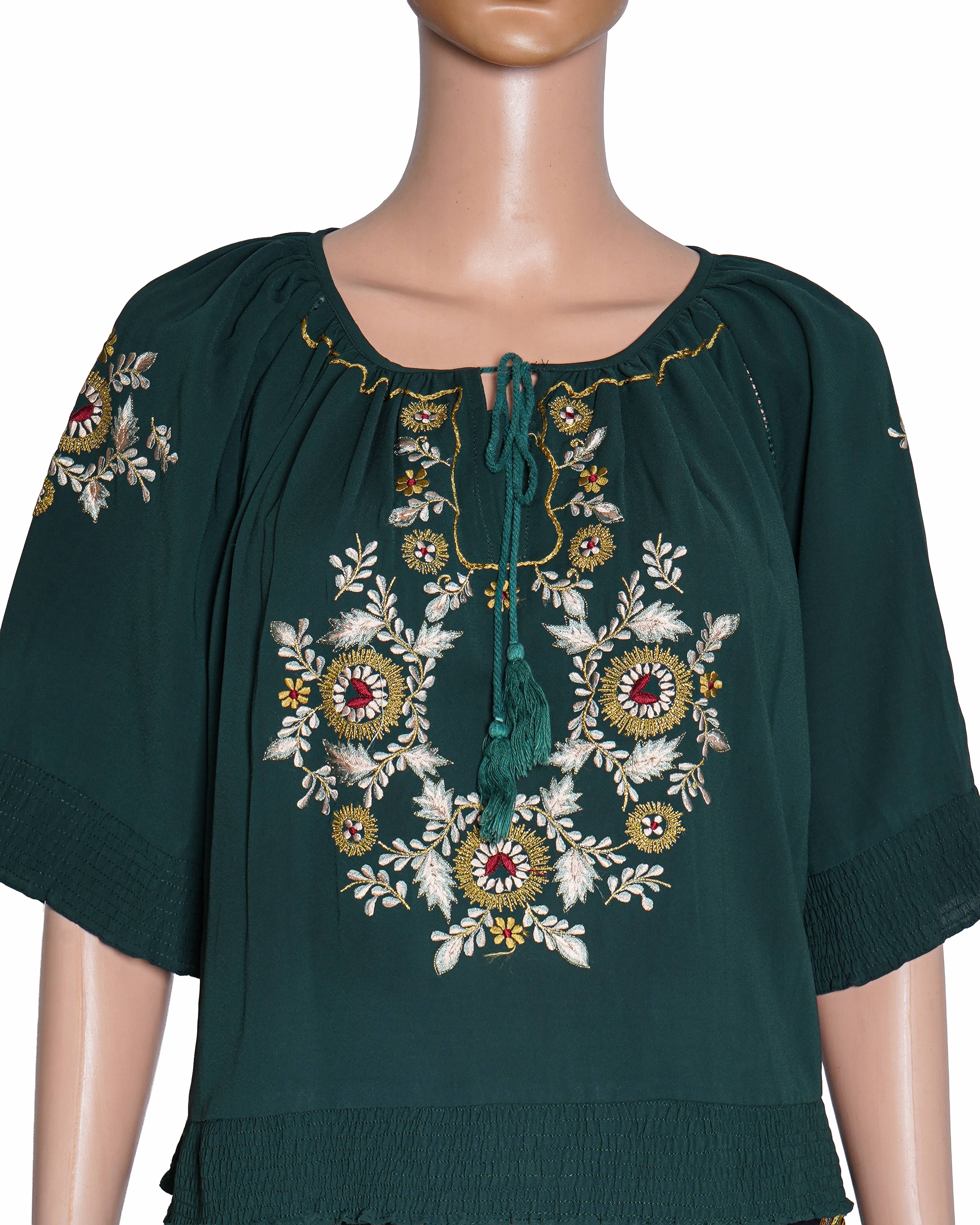 Rana Gill Embroidered Women's Trousers With Embroidered Top Co-ord Set of 2
