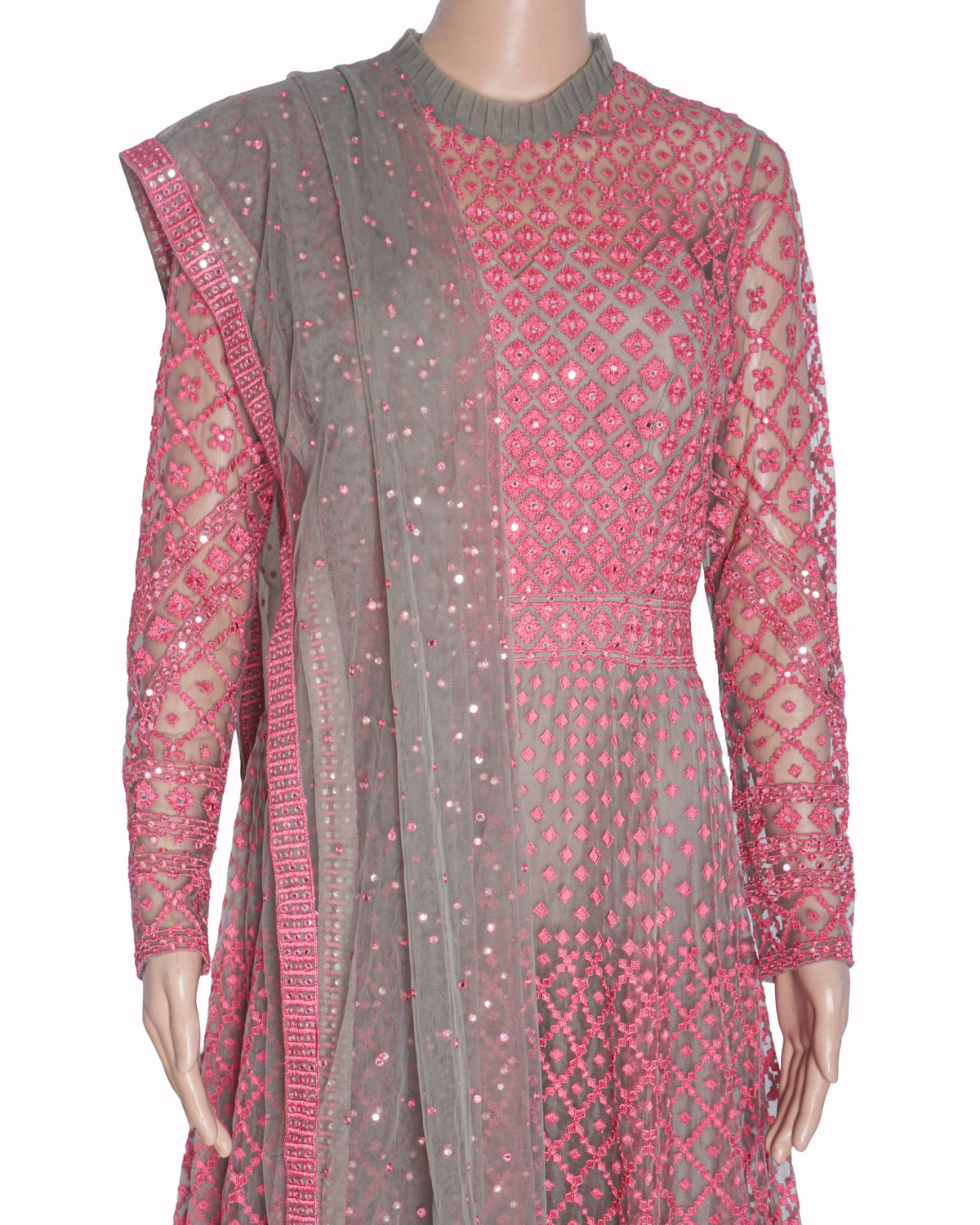 Falguni Shane Peacock  Nocola Anarkali Set In Pink