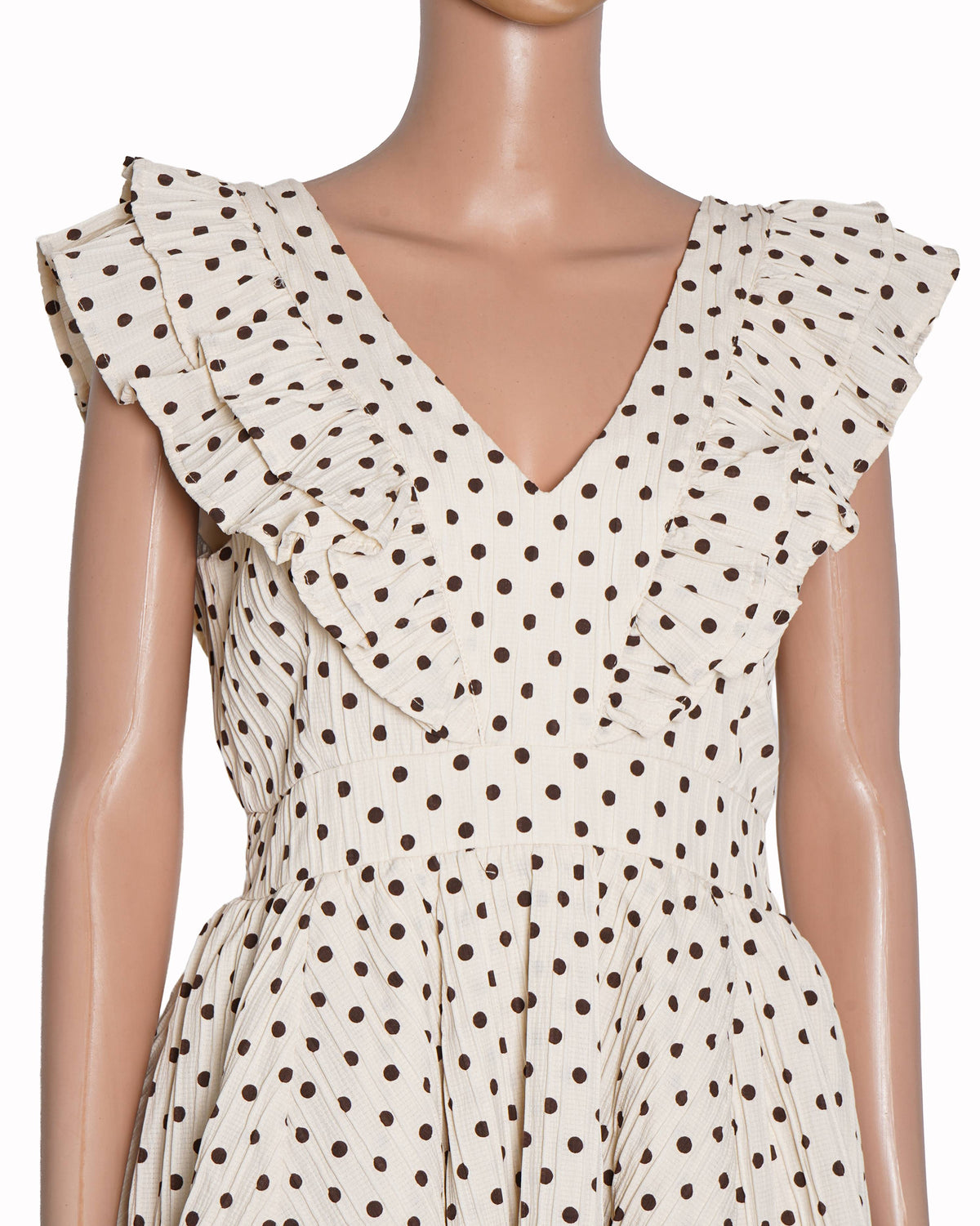 New Line & Dot Kimmi Mini Dress In Cream & Brown