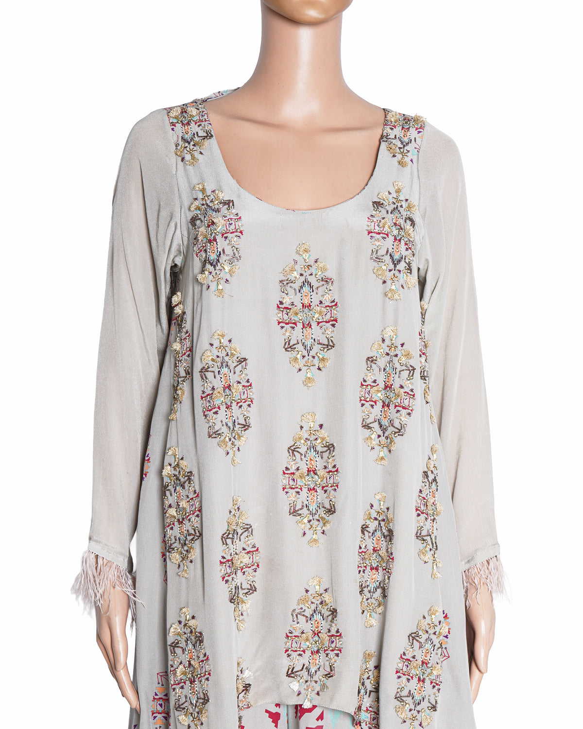 Payal Singhal Embellished Tunic and Printed Palazzo Set