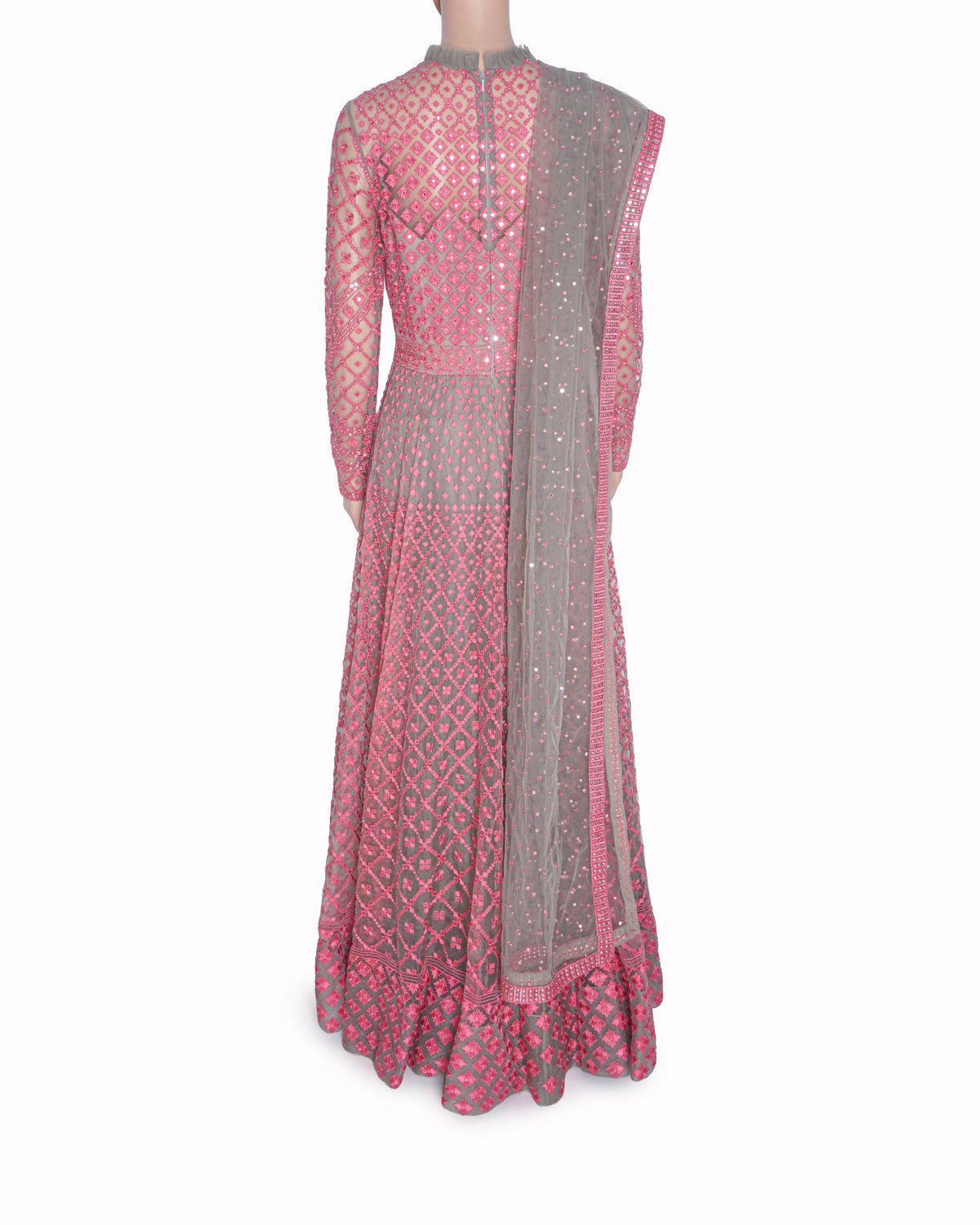 Falguni Shane Peacock  Nocola Anarkali Set In Pink