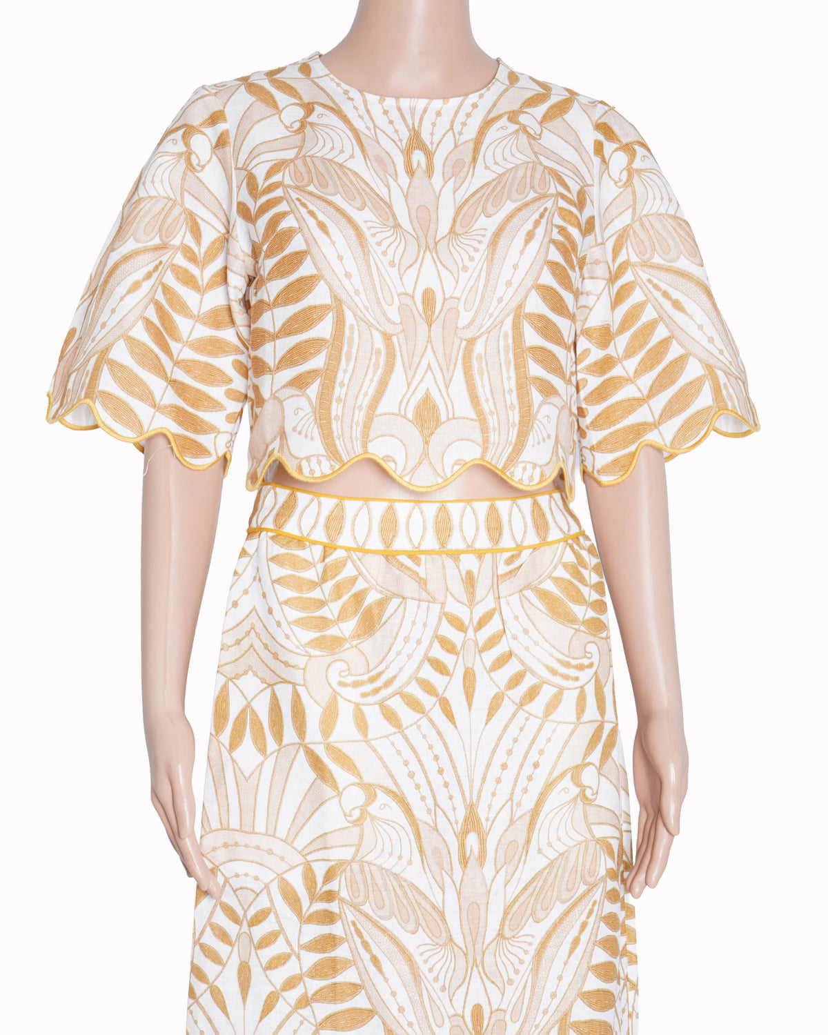 New Farm rio lace nature white & Yellow top