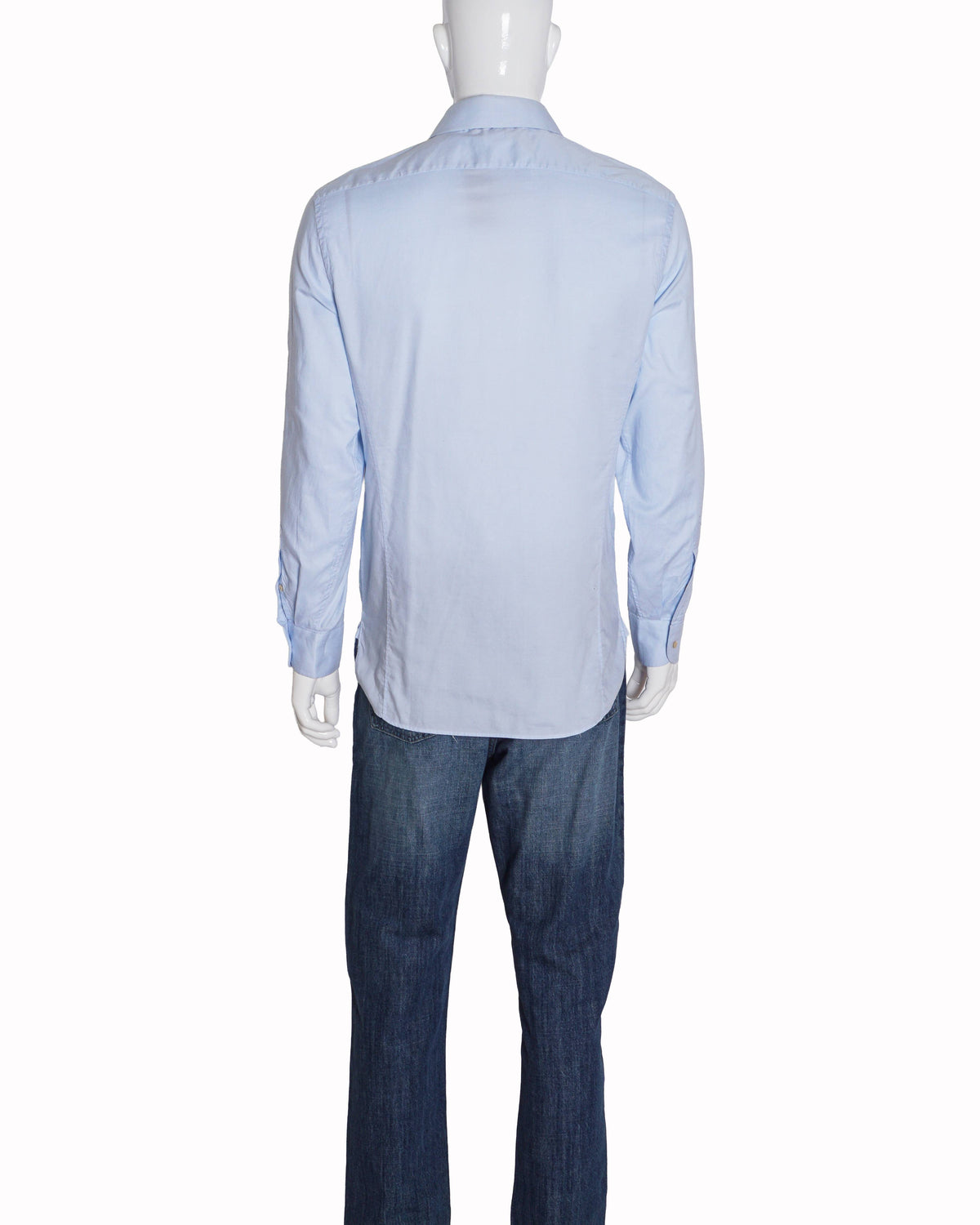 Gucci Light Blue Cotton Monogram Button-Down Shirt