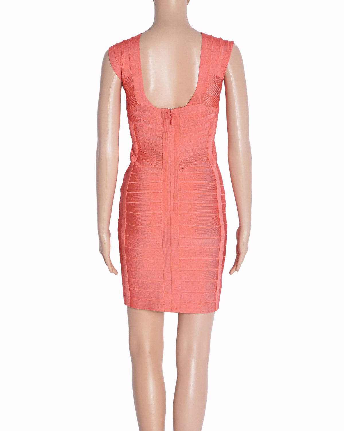 Hervé Léger Peach Blush Bandage Mini Dress