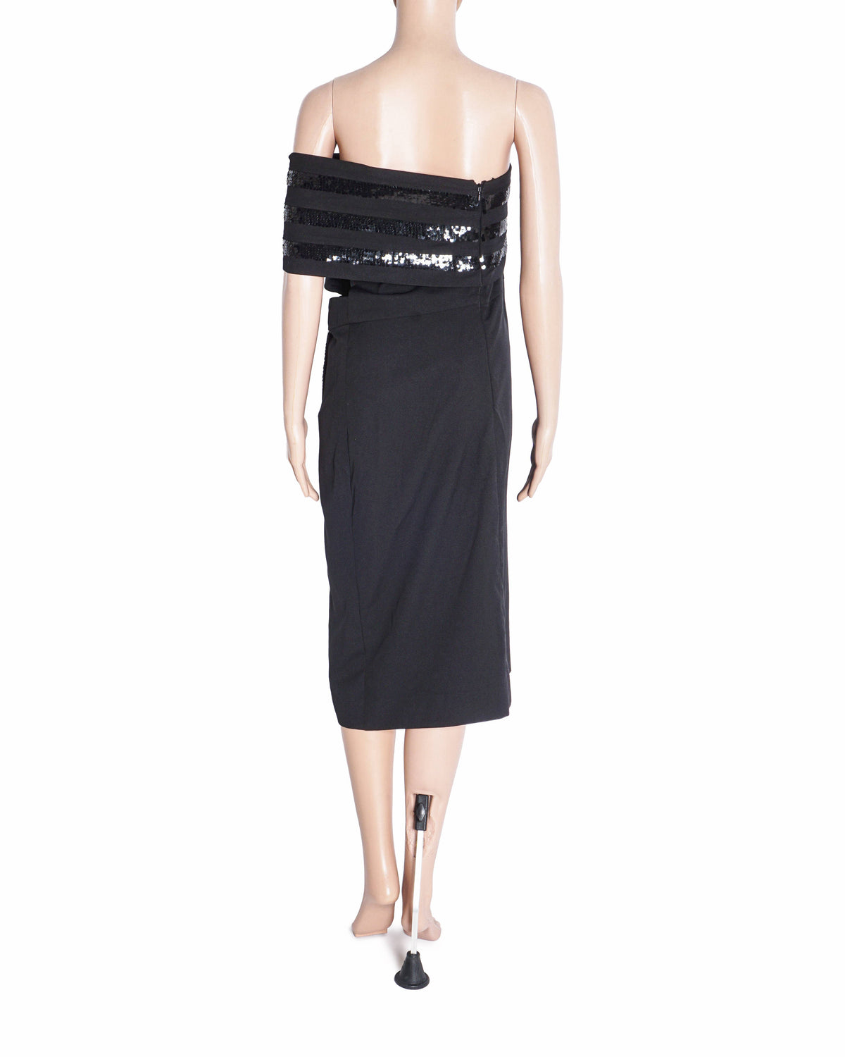 Kangana Trehan Black Crepe Sequin One-Shoulder Dress