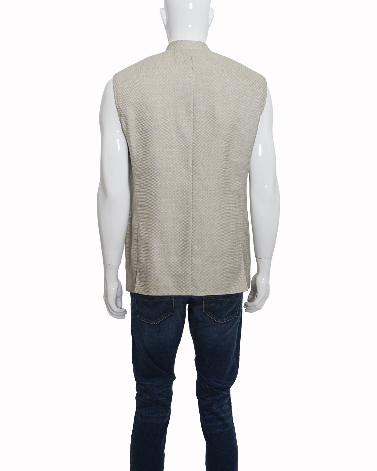 Canali Ivory Textured Summer Bundi Jacket