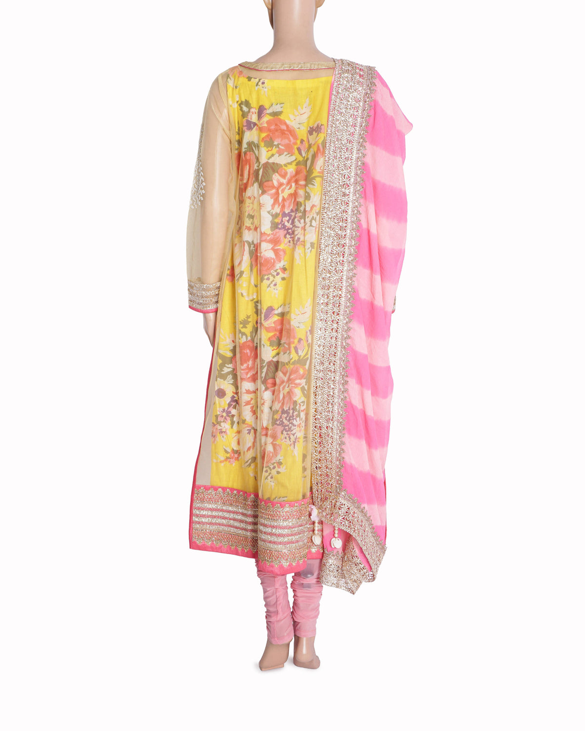 Anushree Reddy Yellow Floral Embroidered Kurta Set