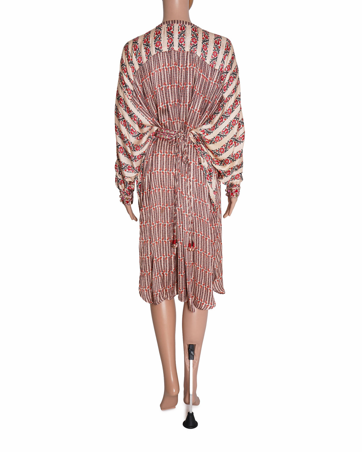 Punit Balana Peach Pink Satin Silk Printed Dress