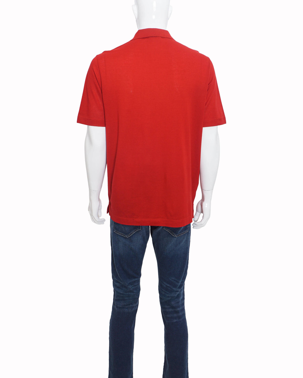 Hermès Classic Red Cotton Pocket Polo T-Shirt