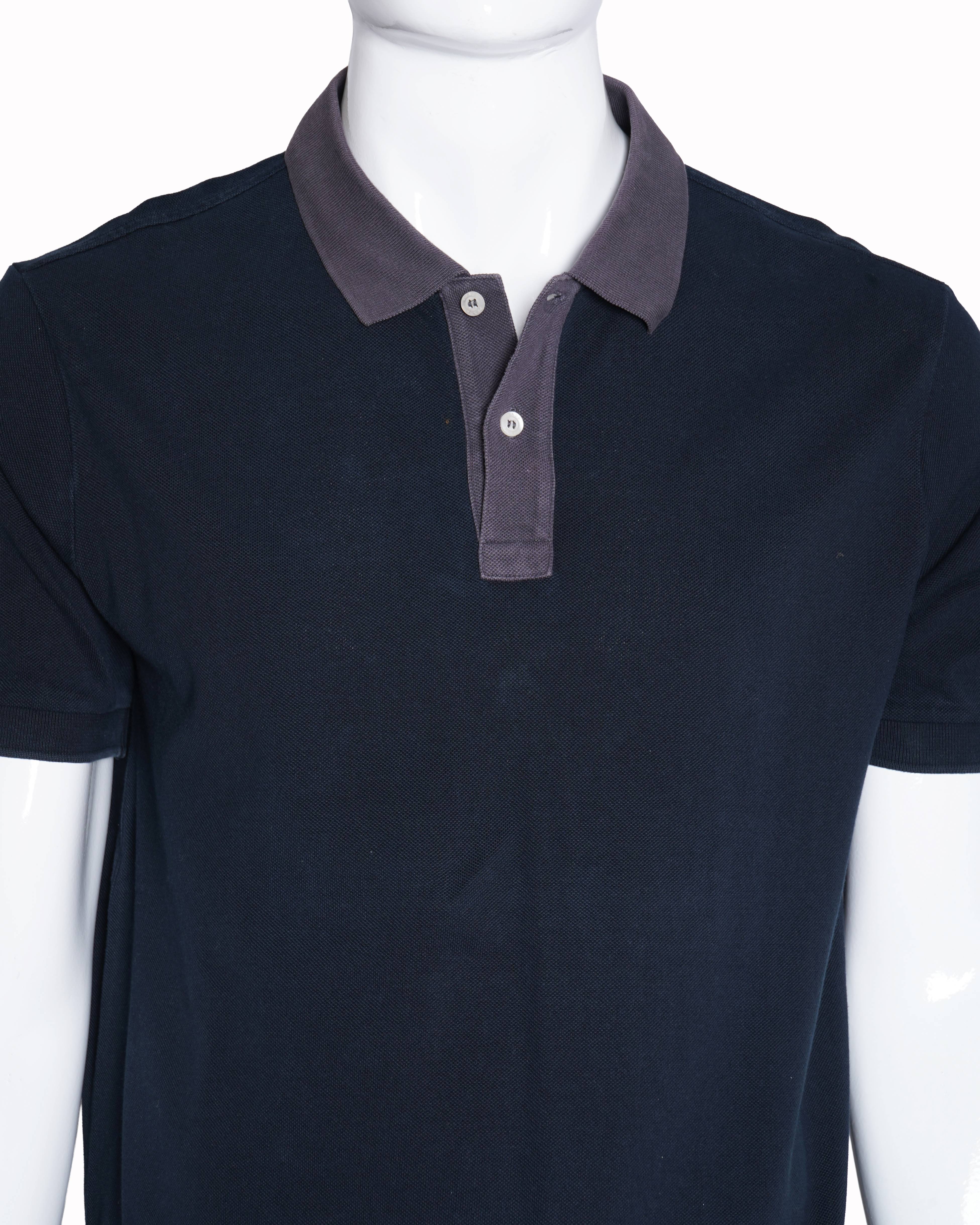 Prada deep blue polo T-shirt