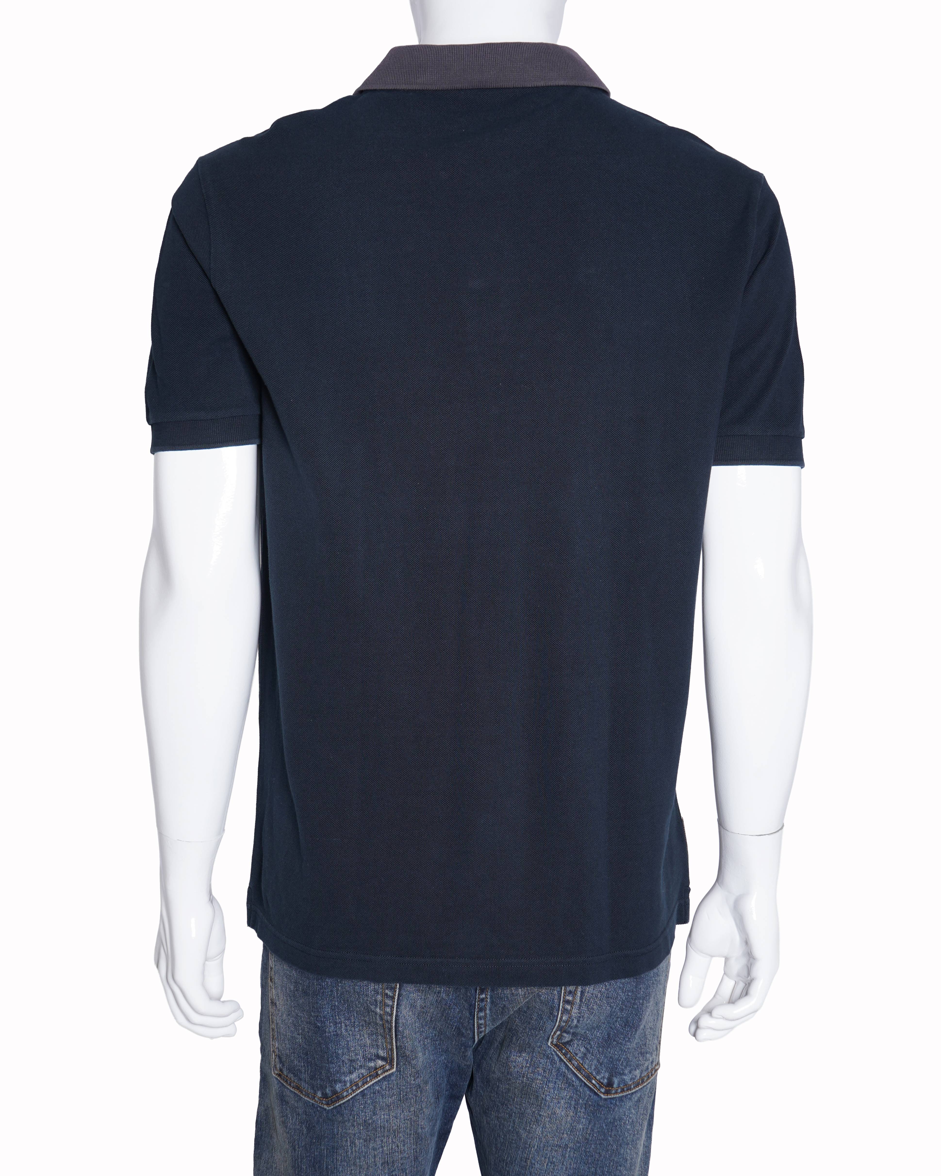 Prada deep blue polo T-shirt