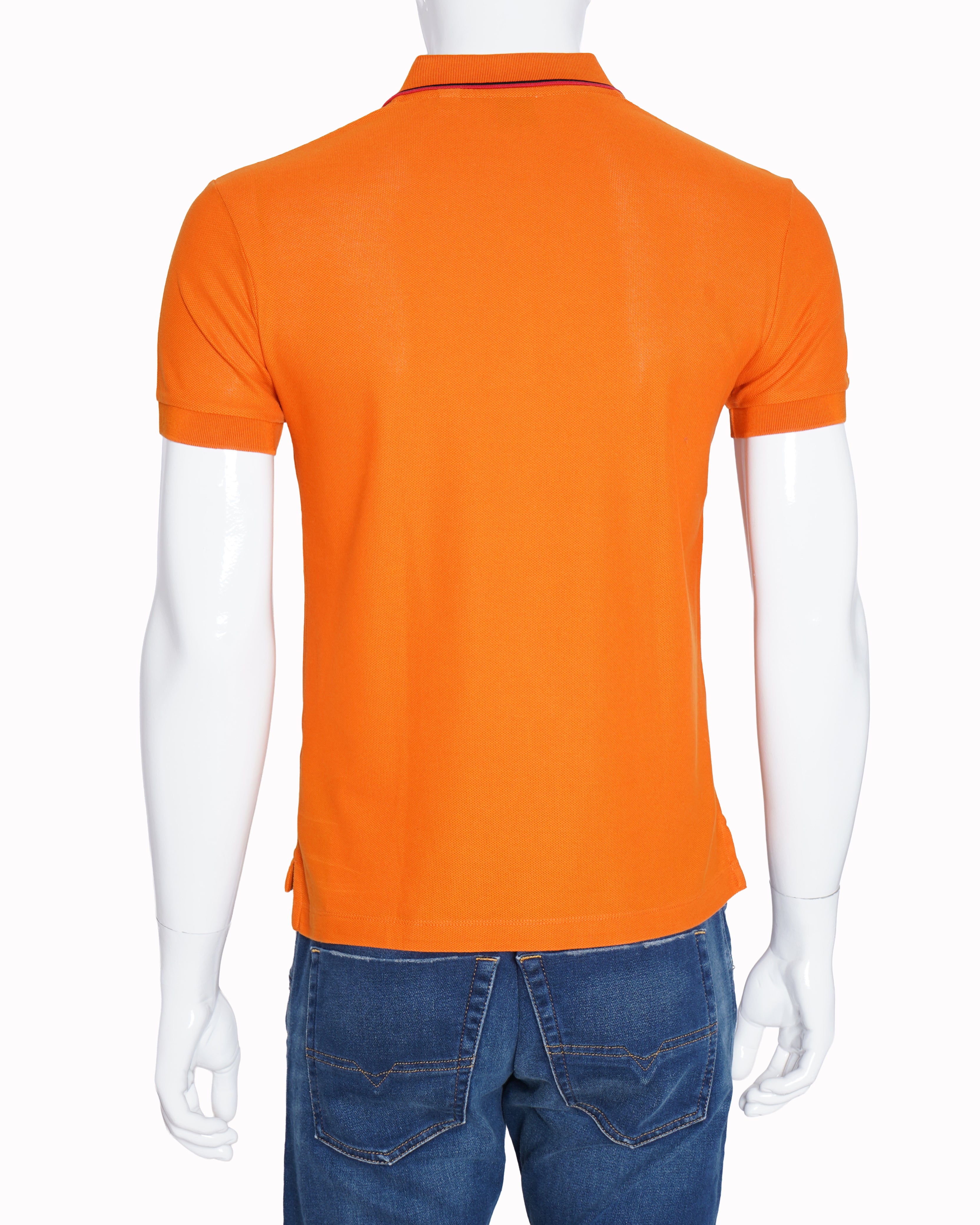 Burberry Men's orange tb logo polo tshirt
