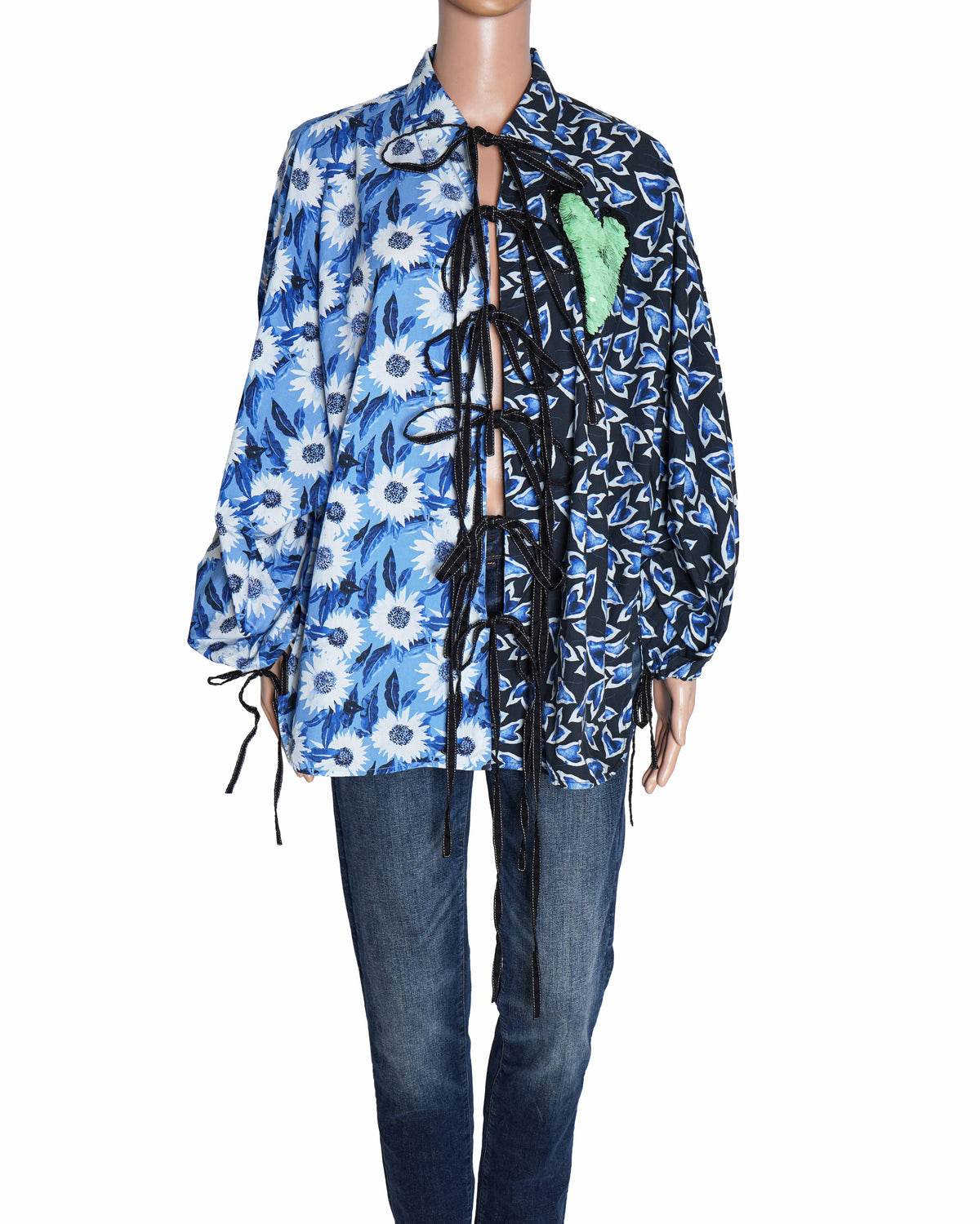 Dhruv Kapoor Blue two-toned Printed Shirt