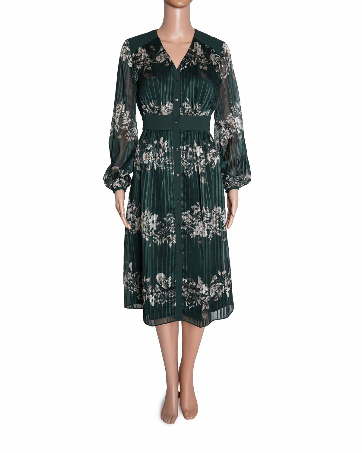 Ted Baker Delyla Meadow Sweep Long Sleeve Floral Midi Dress