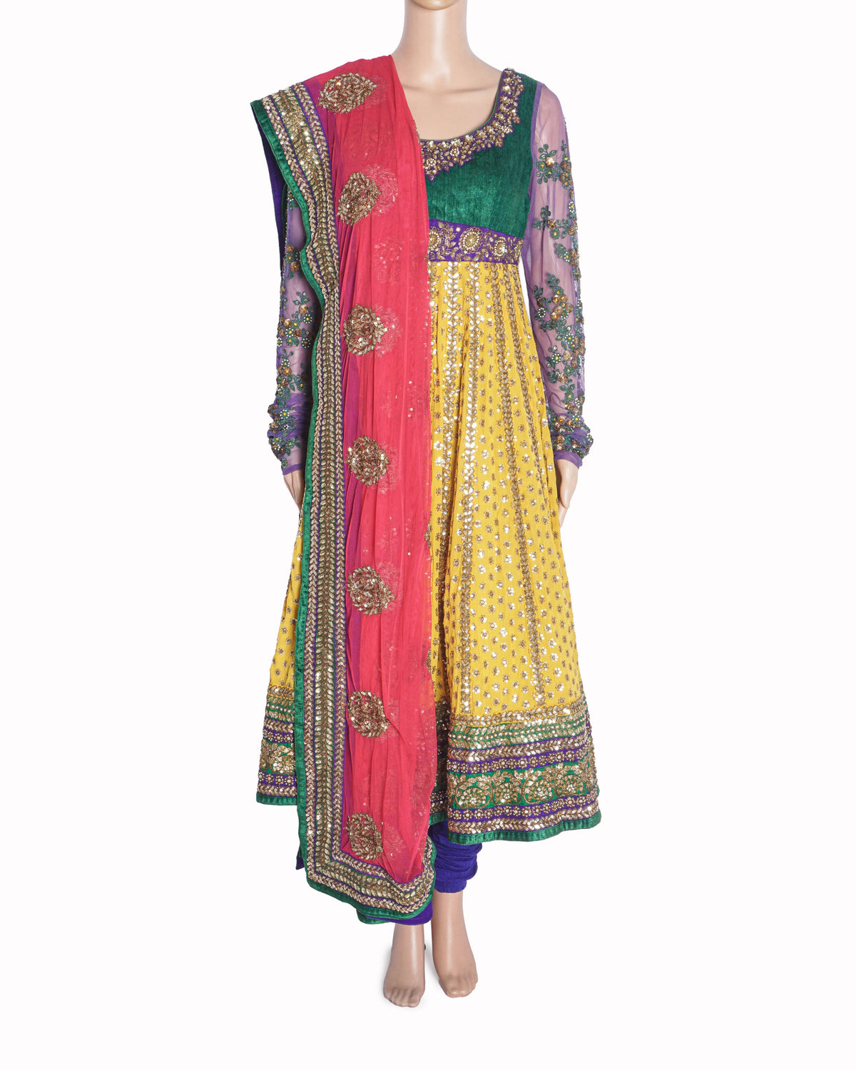 Sabyasachi Multi-Color Embroidered Anarkali Set